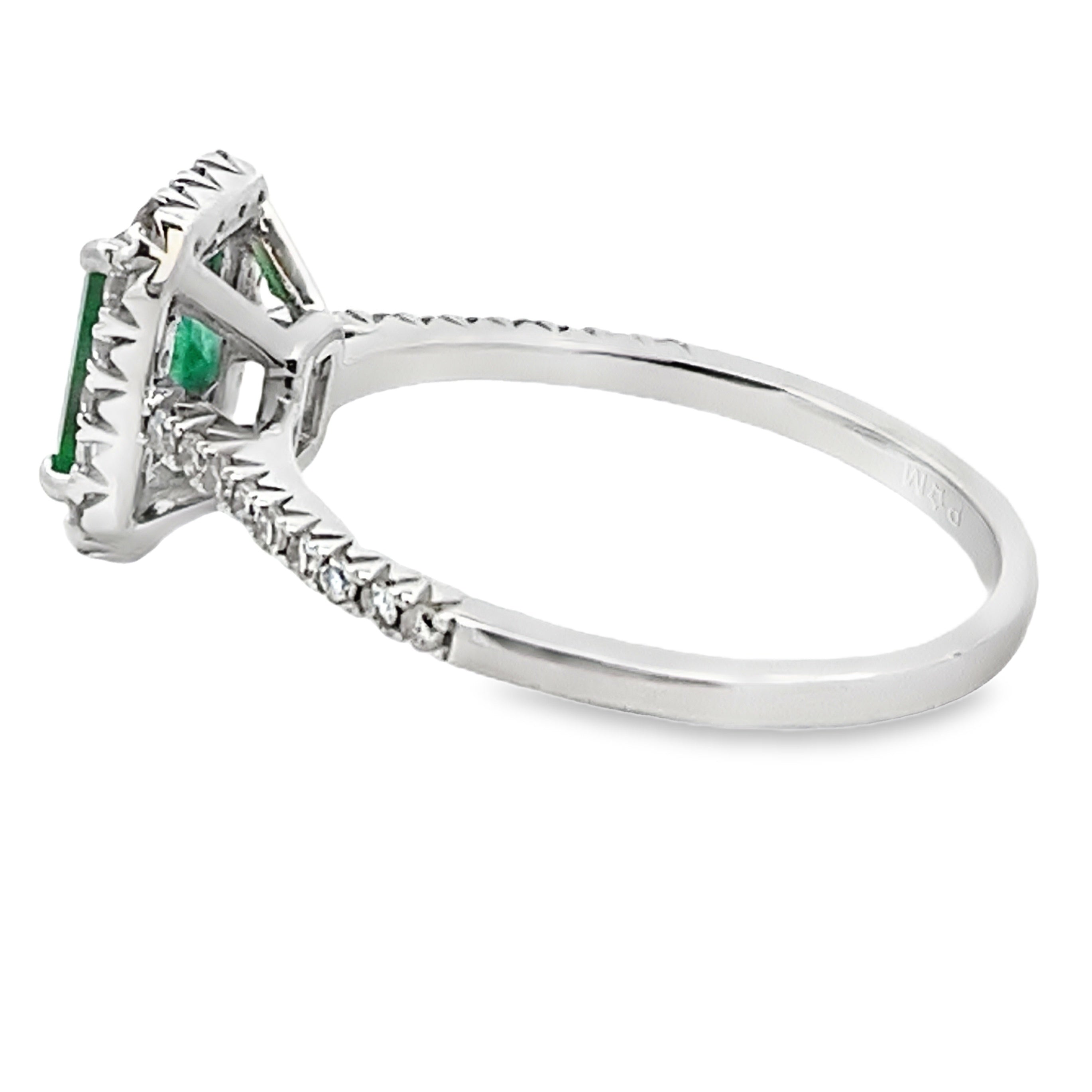 Genuine 1.26ct Emerald Diamond Ring 10KT White Gold on sale at MyriadMart