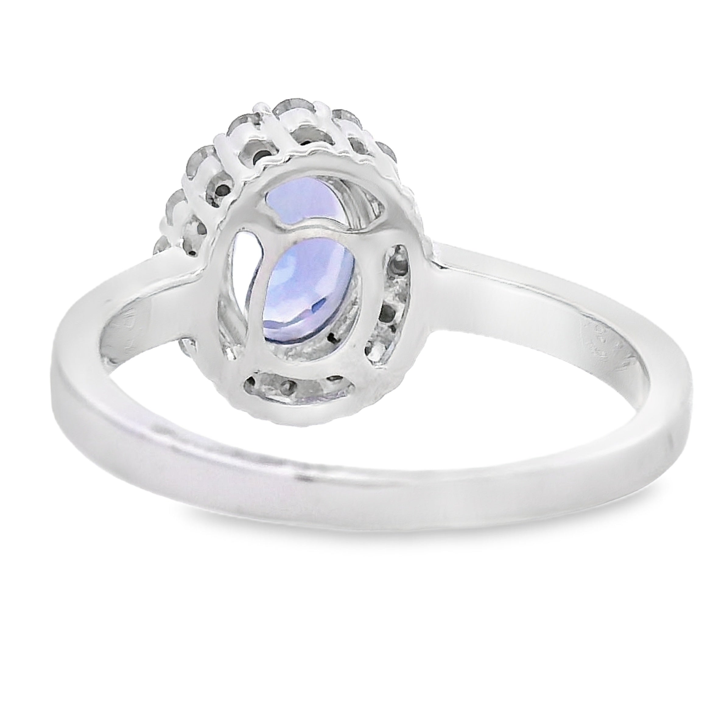 1.55ct Tanzanite Diamond Ring 14KT White Gold on sale at MyriadMart
