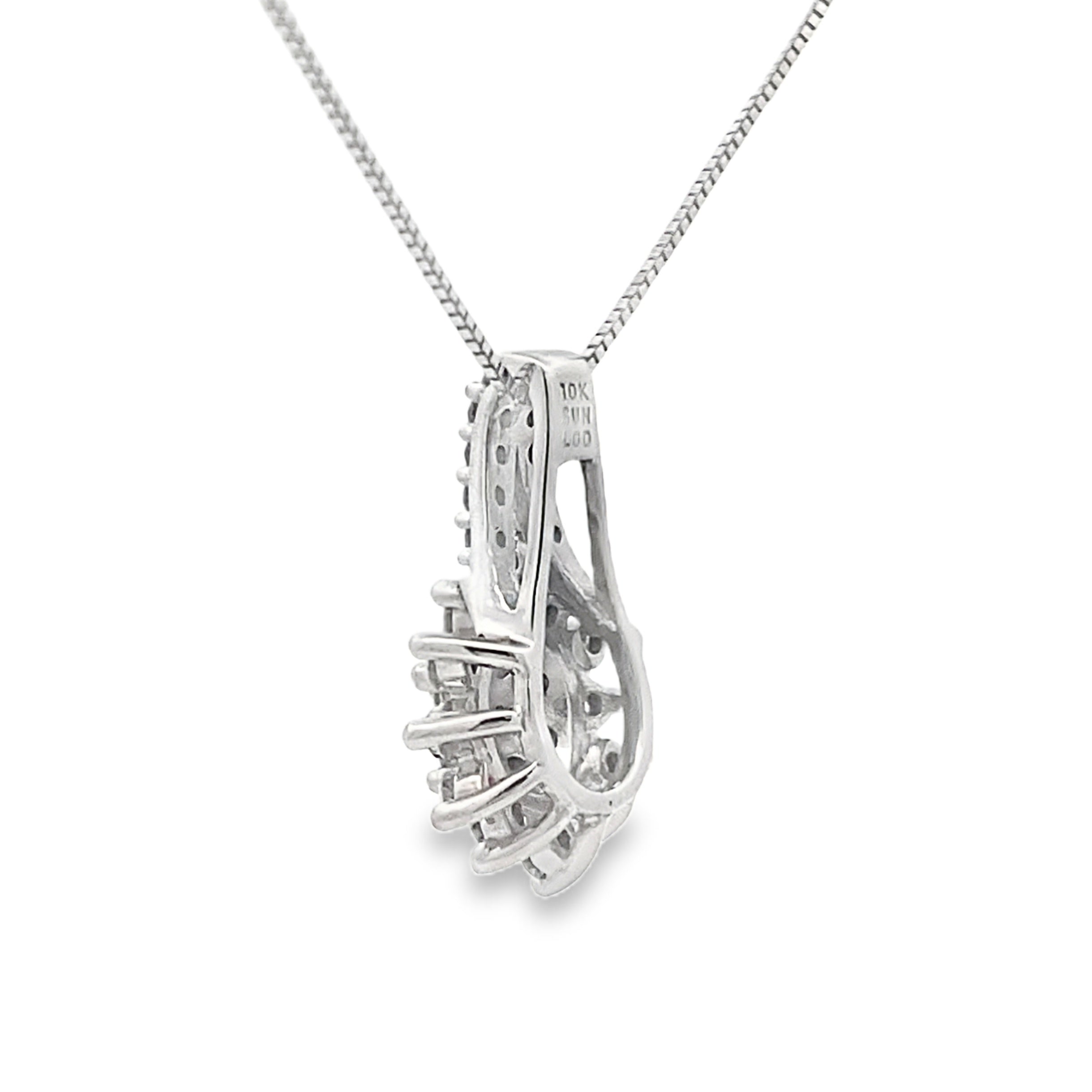 Lab Grown Diamond Fashion Pendants 10KT White Gold on sale at MyriadMart