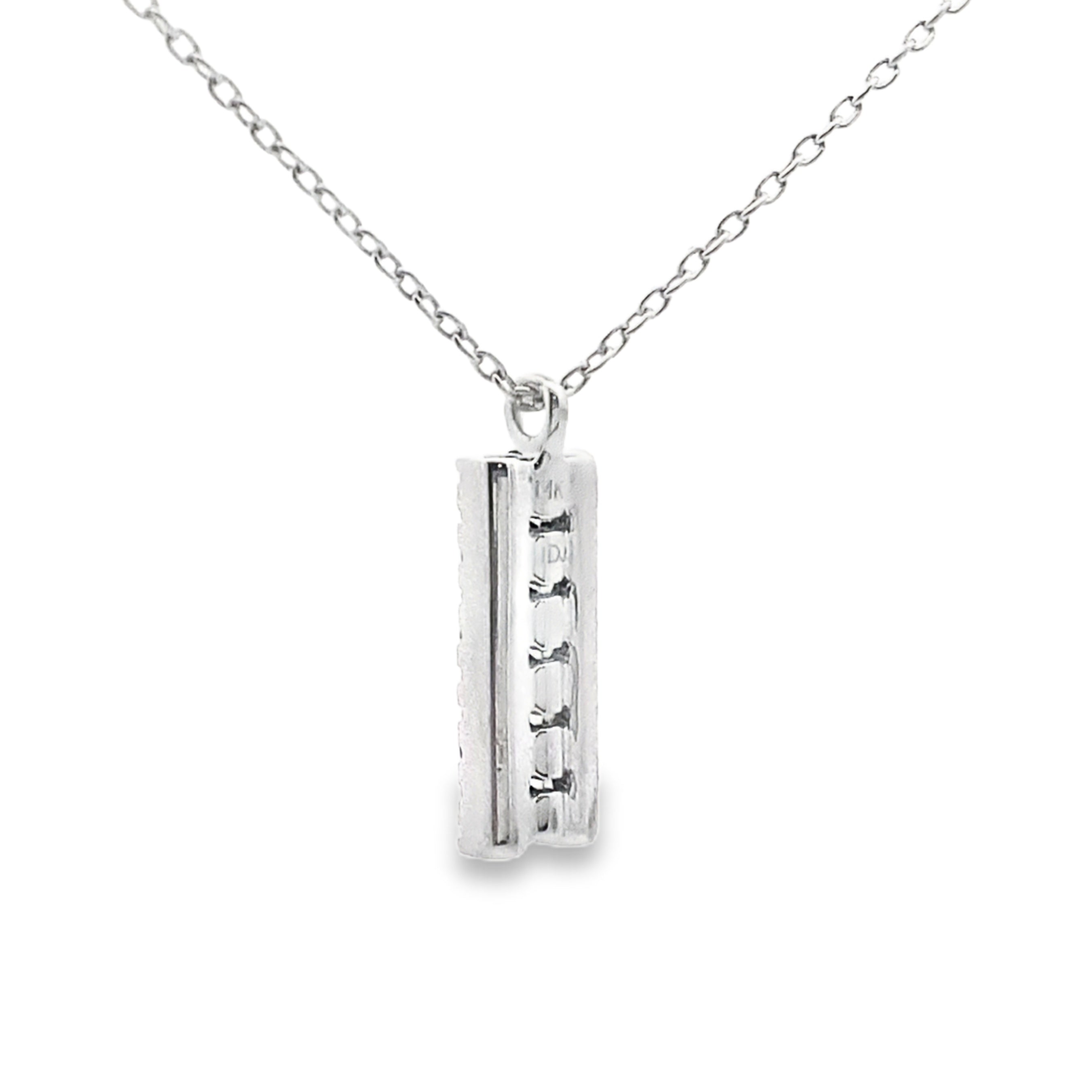 .30ct Sapphire Diamond Fashion Pendants 14KT White Gold on sale at MyriadMart