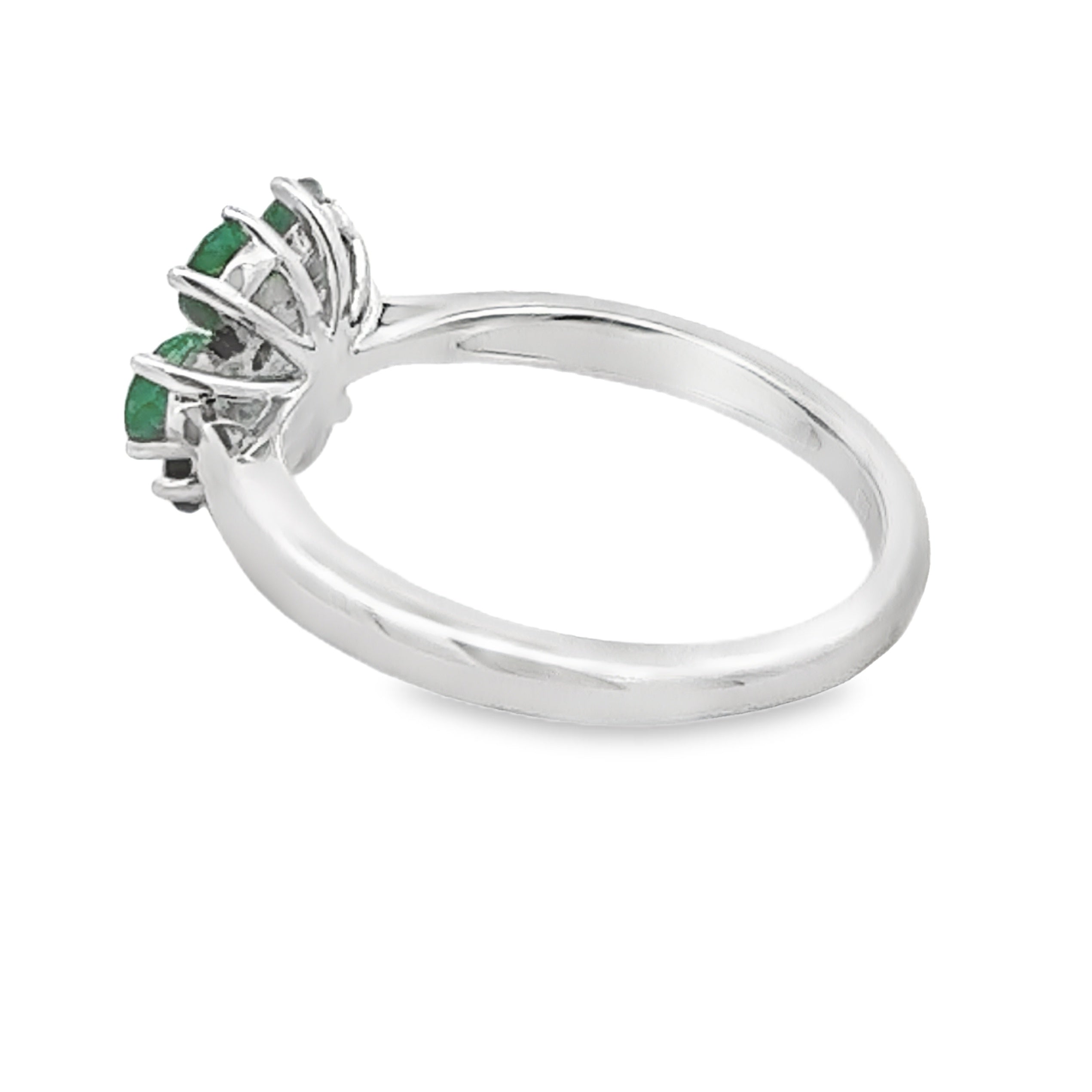 1.14ct Emerald Zircon Ring Sterling Silver on sale at MyriadMart