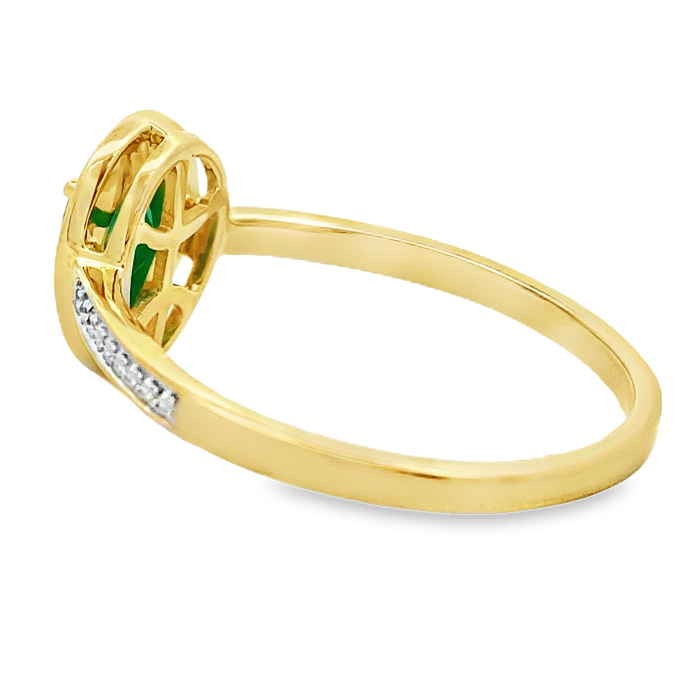 .55ct Chalcedony Diamond Ring 10KT Yellow Gold on sale at MyriadMart