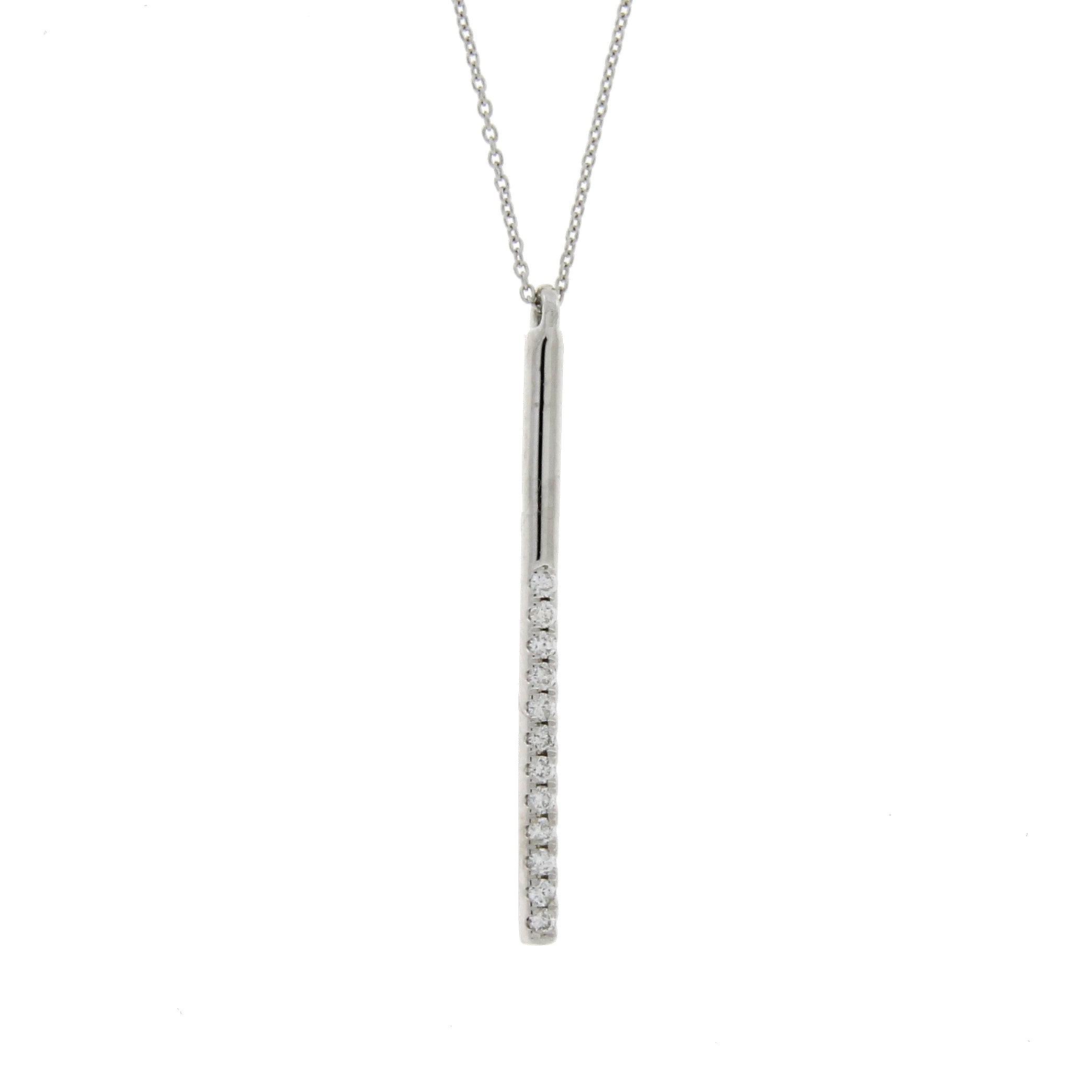 Natural .12ct Diamond Fashion Pendants 14KT White Gold on sale at MyriadMart