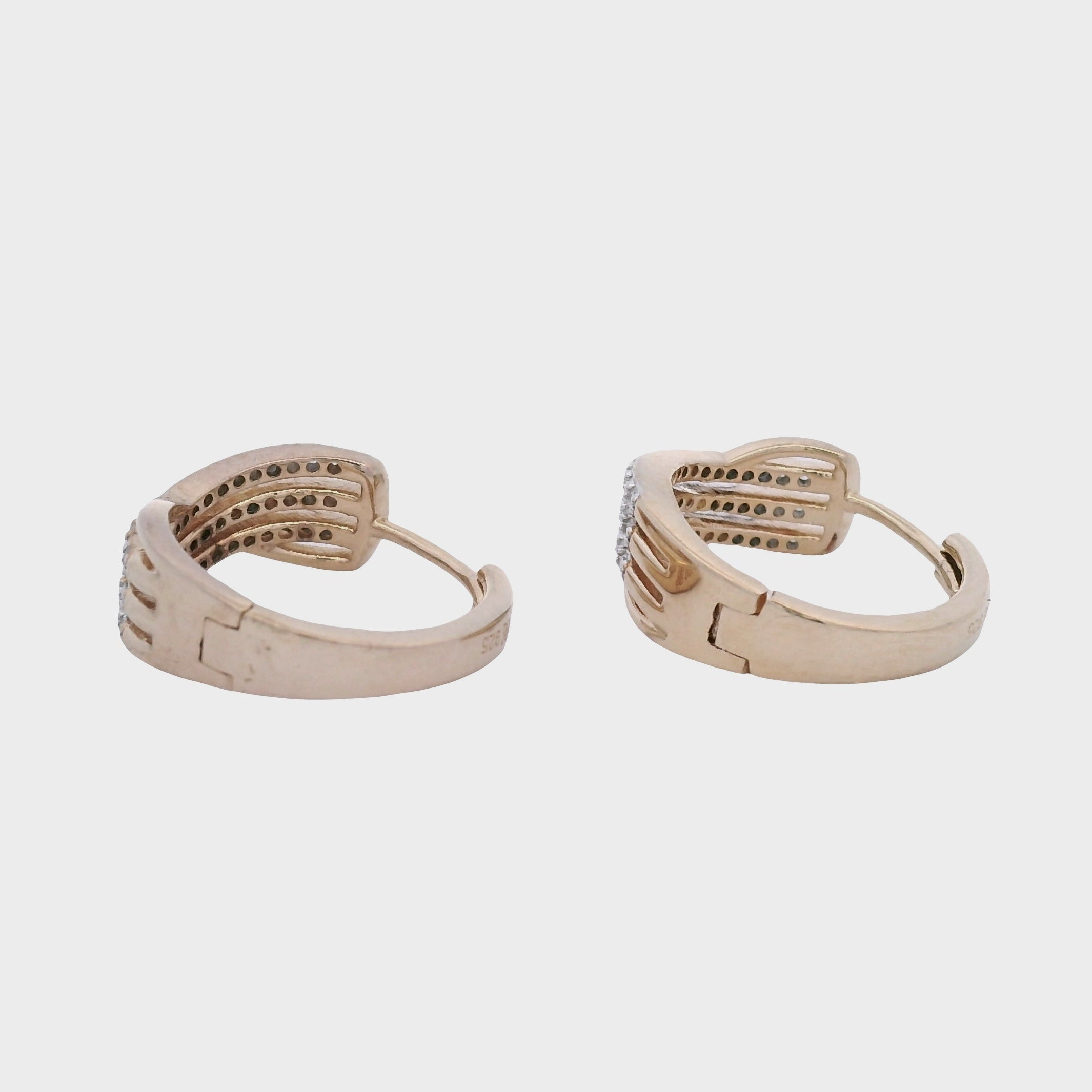 Natural .25ct Hoop Earrings Gold plated Sterling Silver on sale at MyriadMart