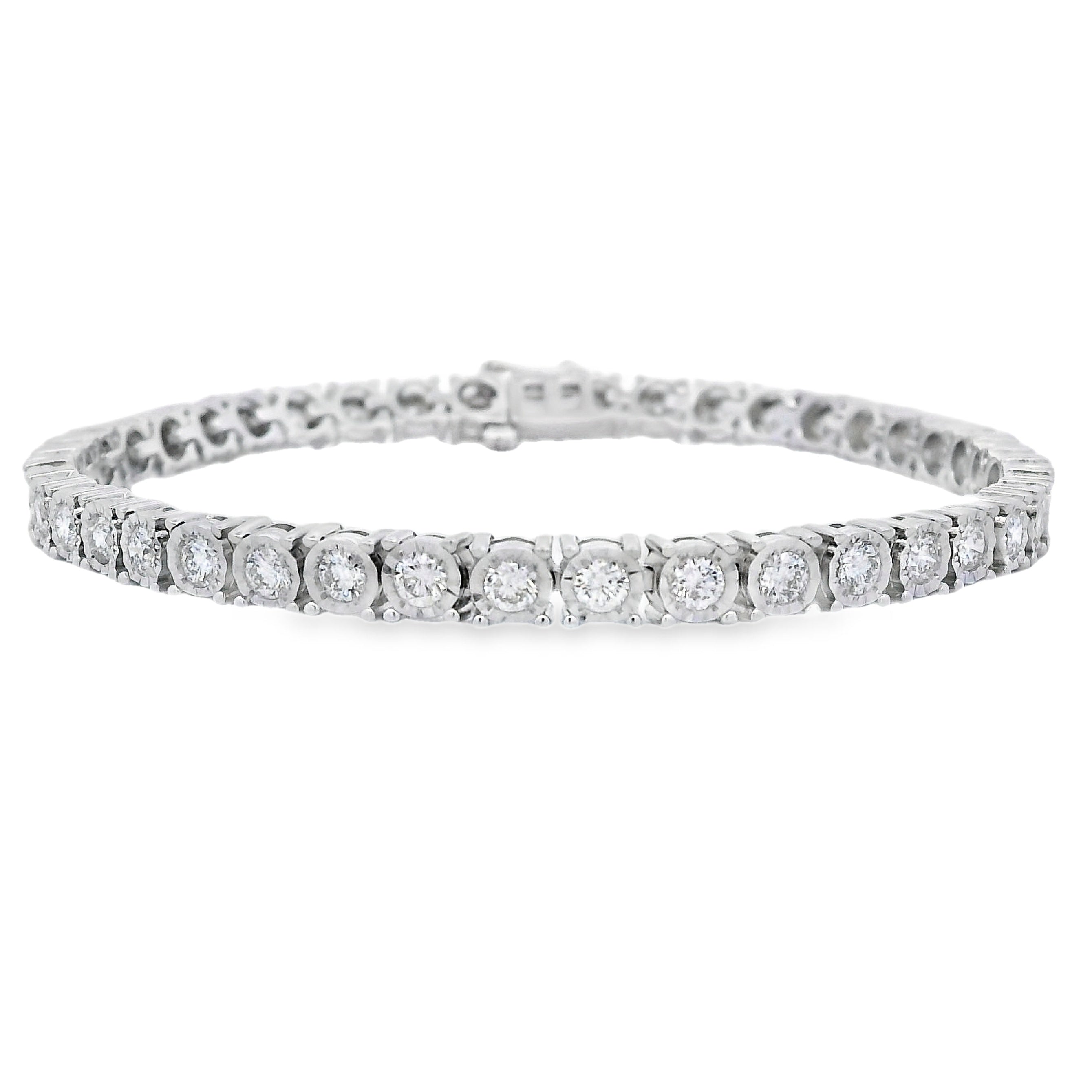 Lab Grown Diamond Tennis Bracelet Sterling Silver on sale at MyriadMart