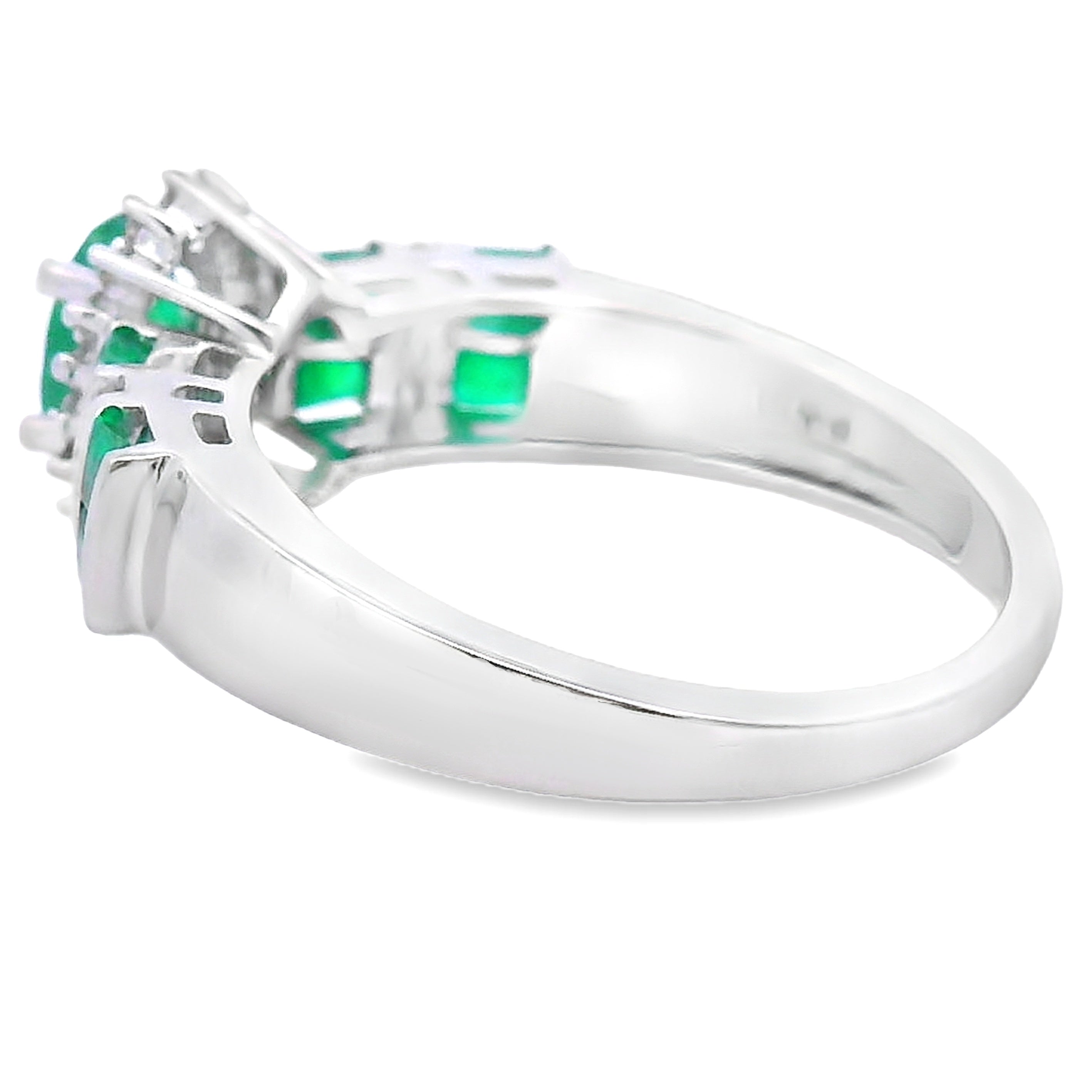 .80ct Emerald Diamond Ring 10KT White Gold on sale at MyriadMart