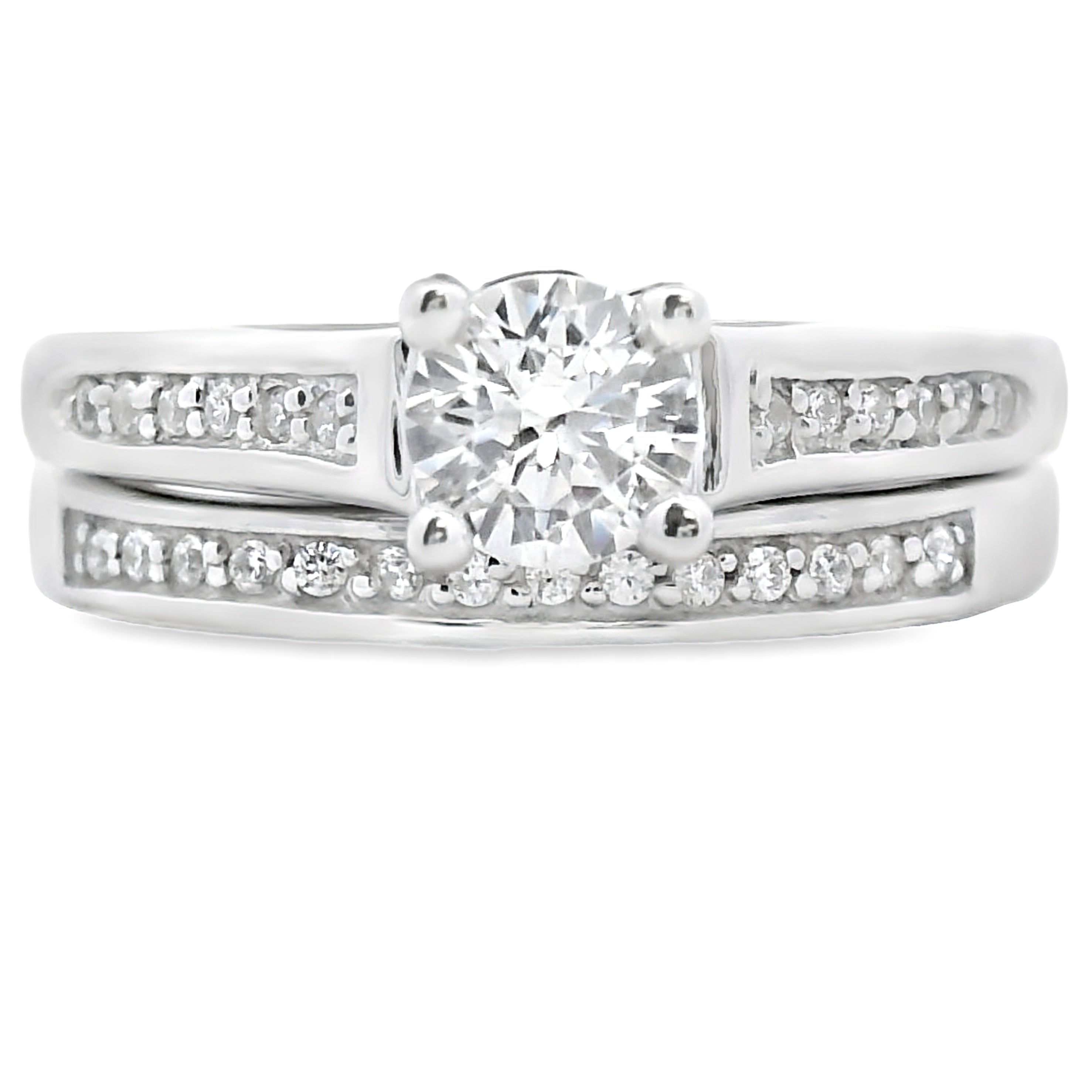 Cubic Zirconia CZ SS Bridal Sterling Silver on sale at MyriadMart