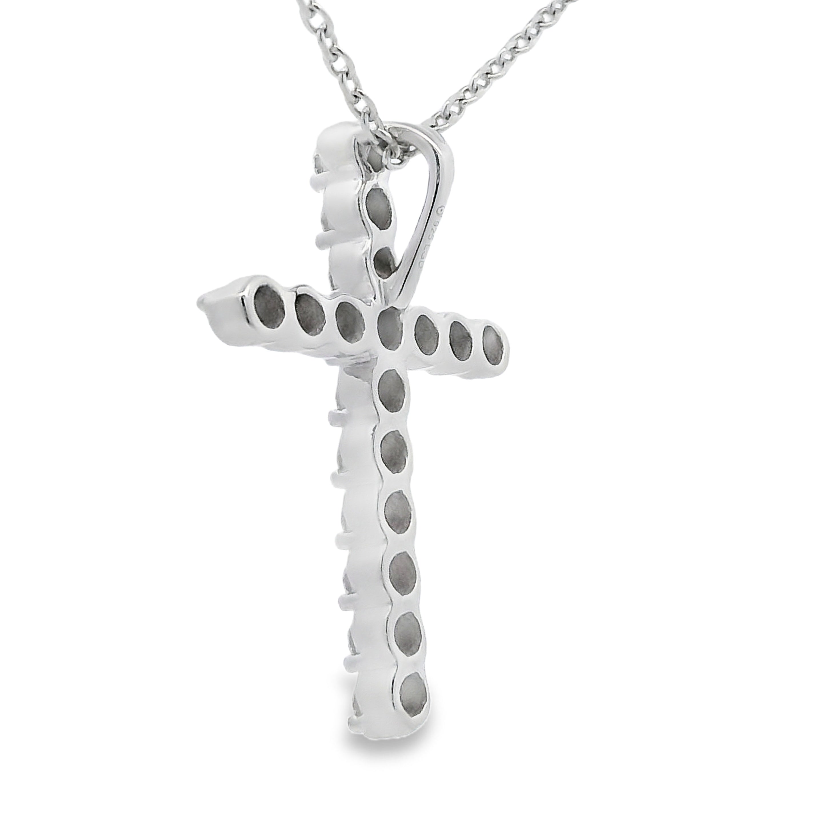 .50ct Cross Religious Pendant Sterling Silver on sale at MyriadMart