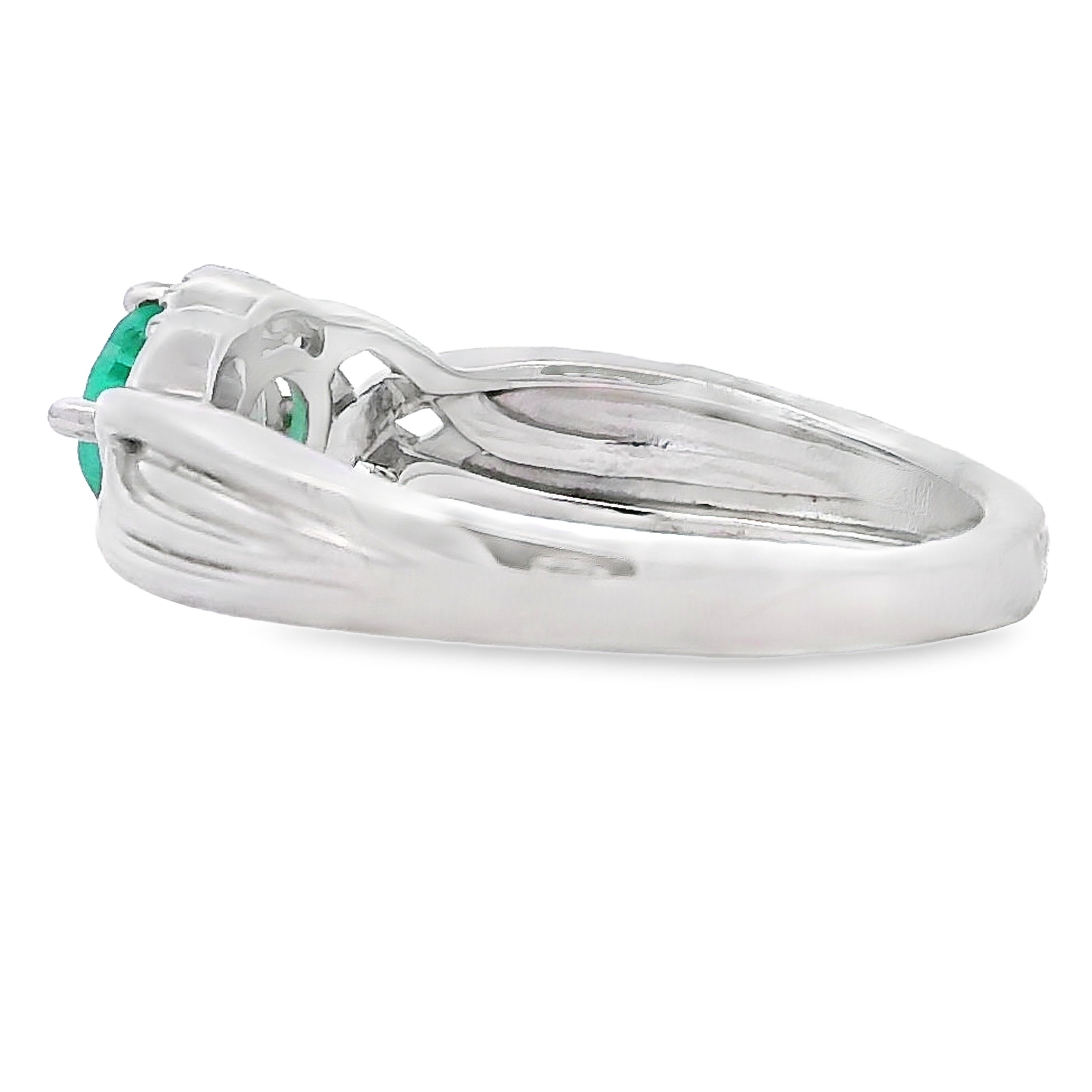 .58ct Emerald Zircon Ring Sterling Silver on sale at MyriadMart