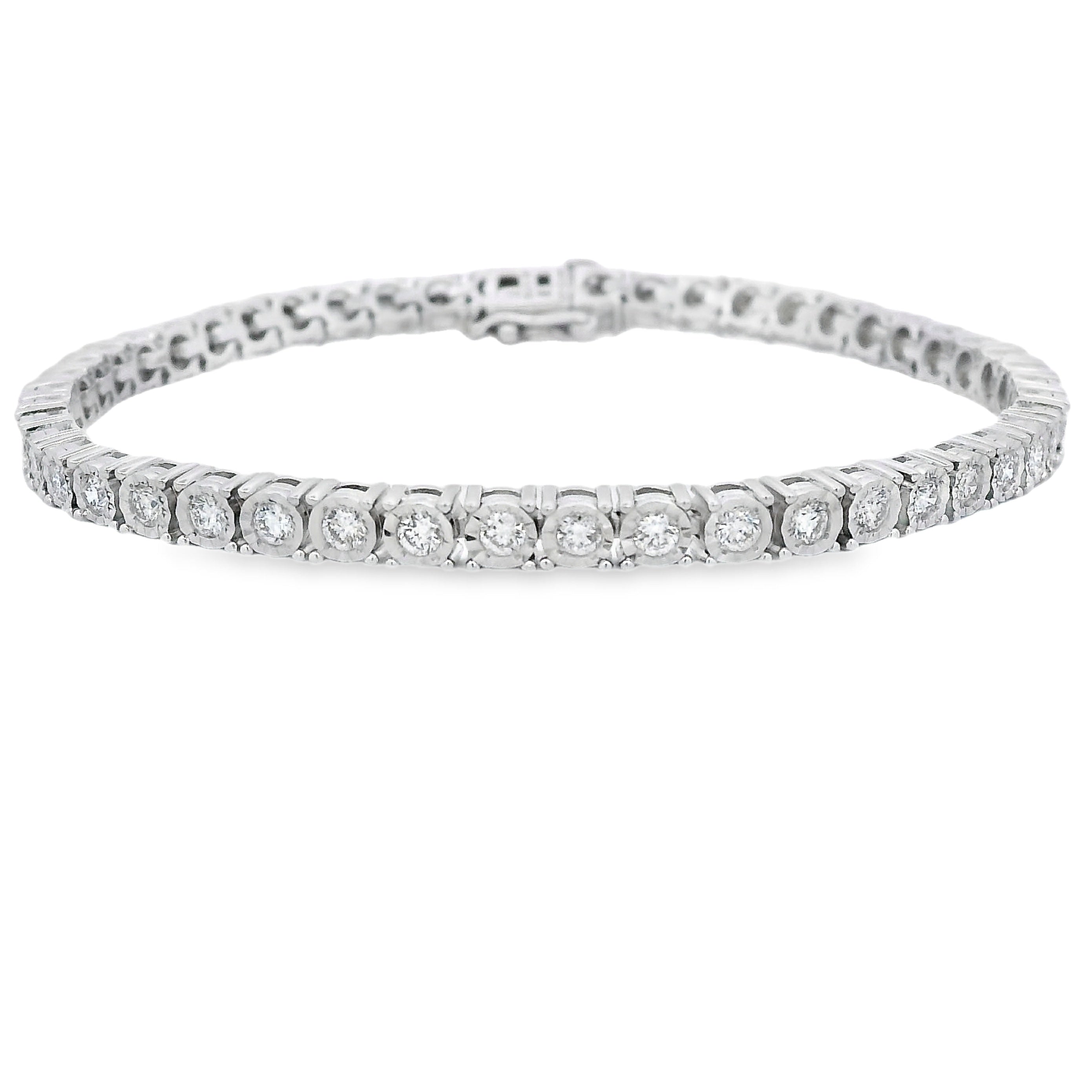 Lab Grown Diamond Tennis Bracelet Sterling Silver on sale at MyriadMart