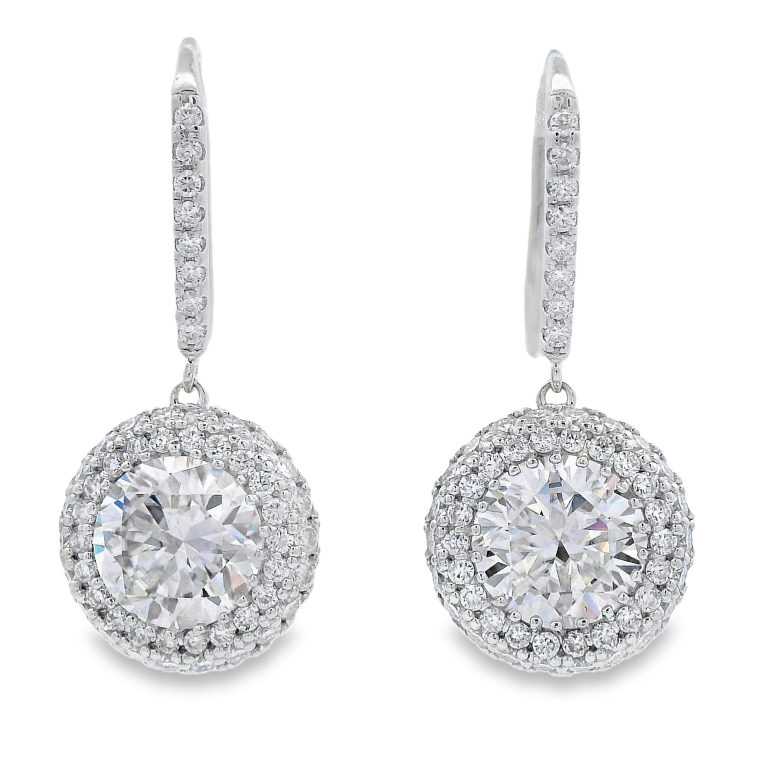 8.33ct Moissanite Dangle Earrings Sterling Silver on sale at MyriadMart