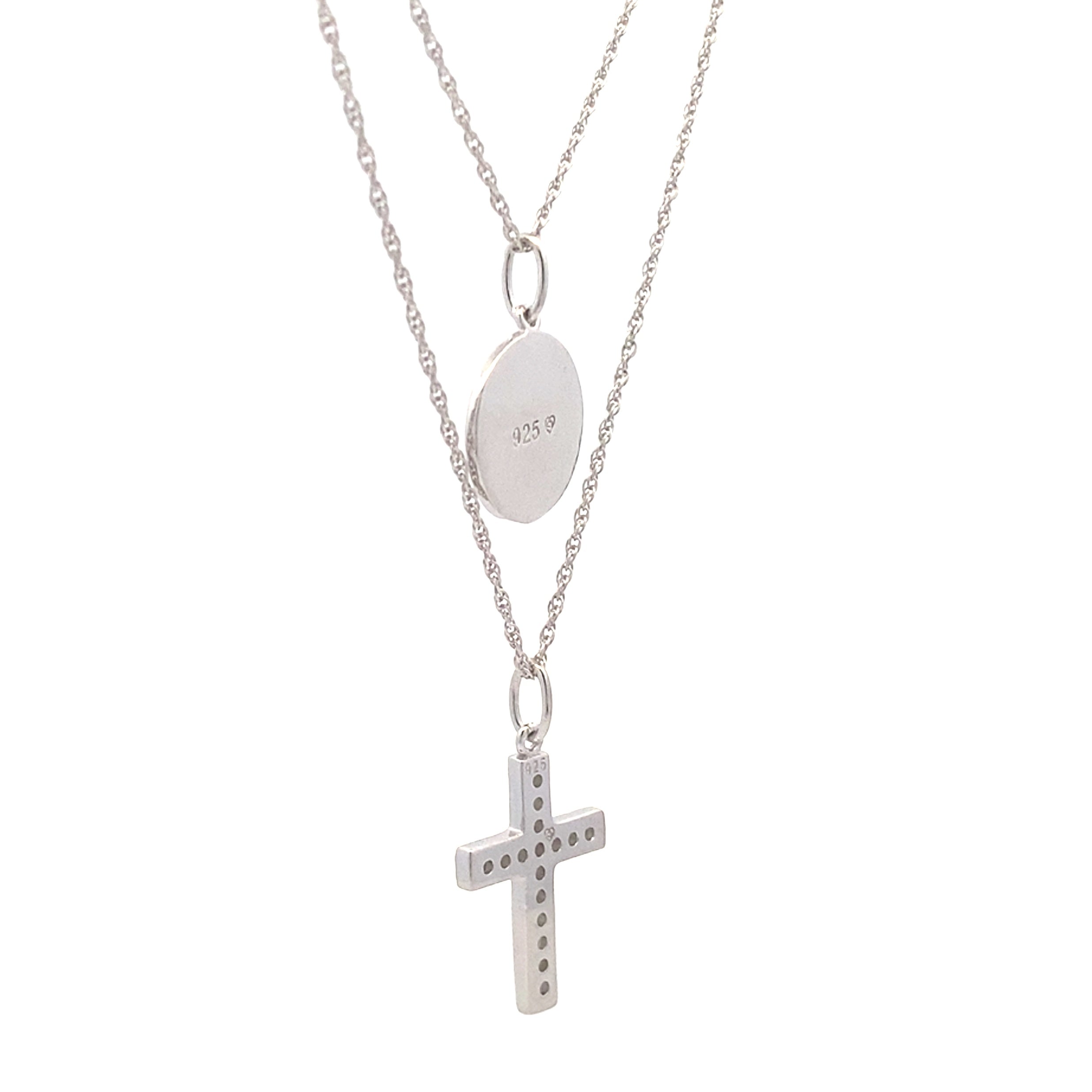 .20ct Diamond Cross Religious Pendant Sterling Silver on sale at MyriadMart