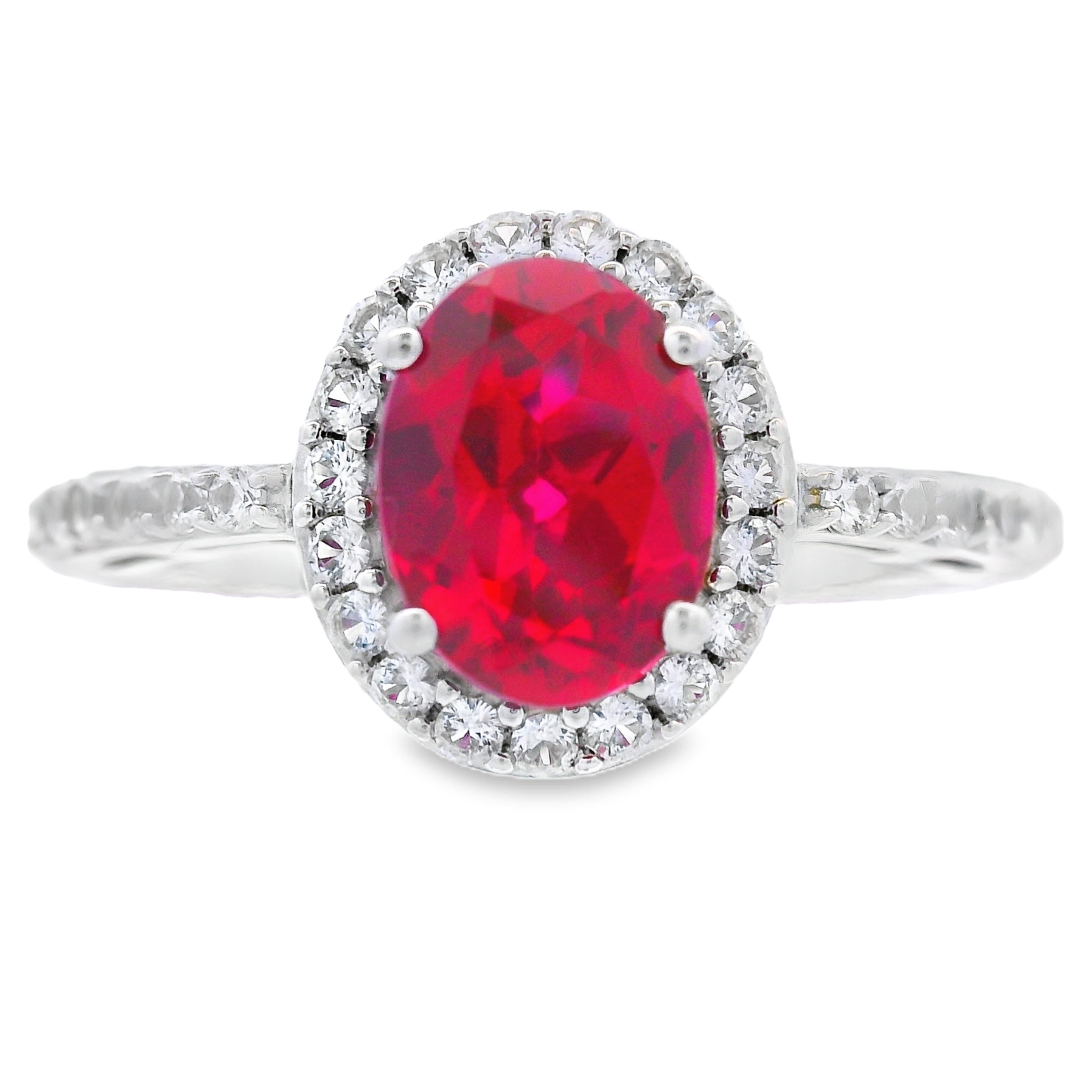 Created Ruby Created Sapphire Ring Sterling Silver on sale at MyriadMart