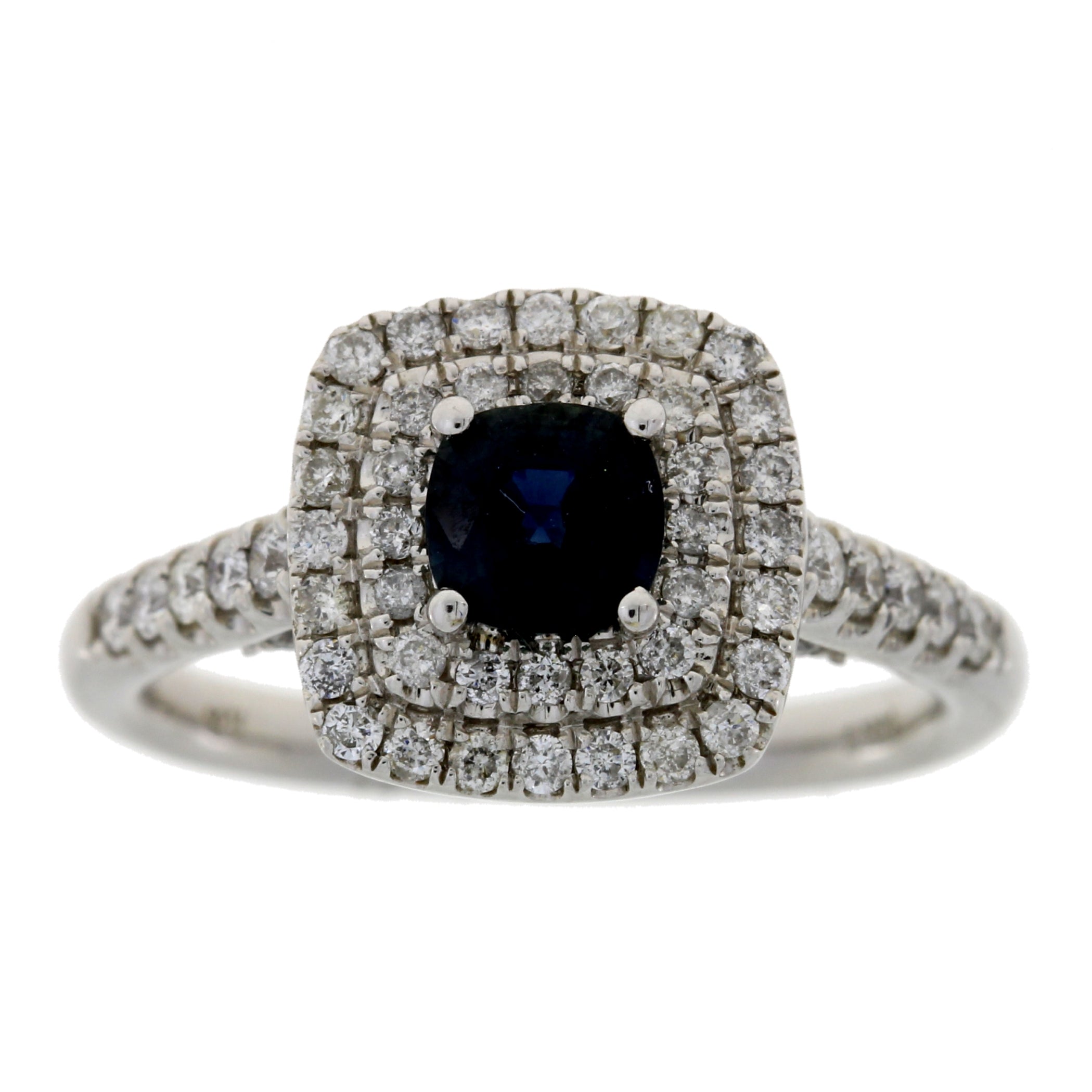 1.22ct Sapphire Diamond Ring 14KT White Gold on sale at MyriadMart