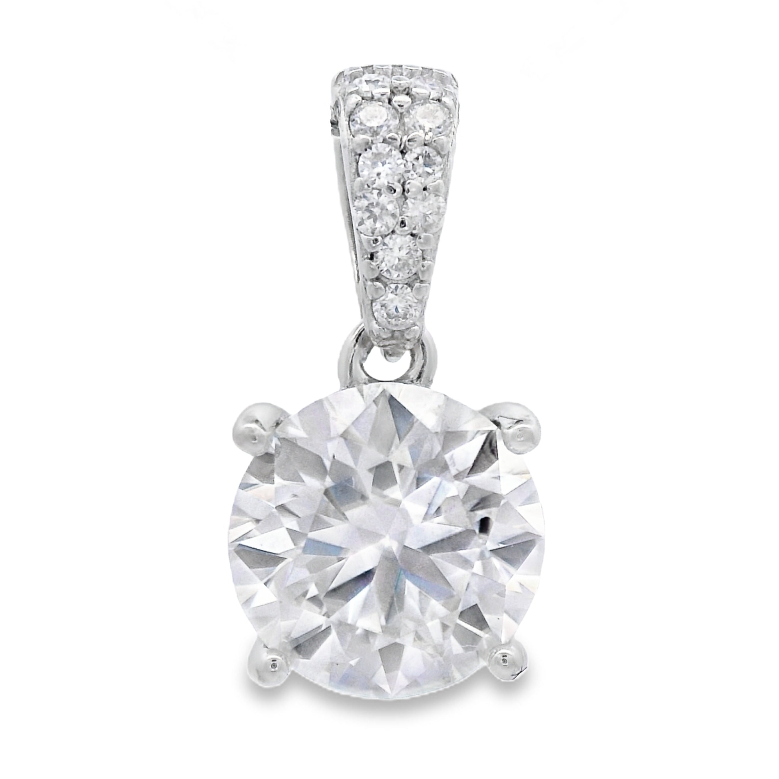 2.00ct Moissanite Pendant Sterling Silver on sale at MyriadMart