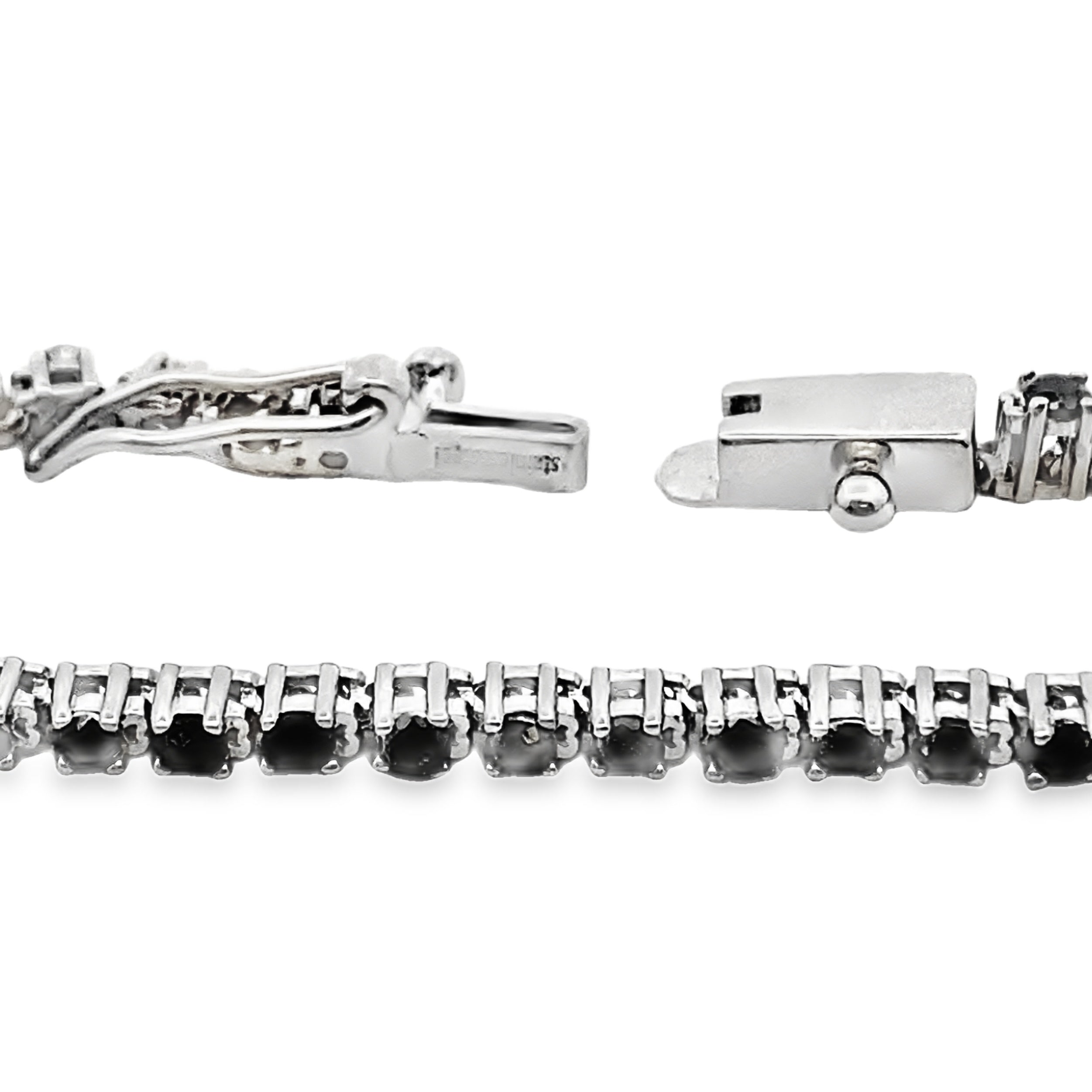2.27ct Black Diamond Tennis Bracelet Sterling Silver on sale at MyriadMart