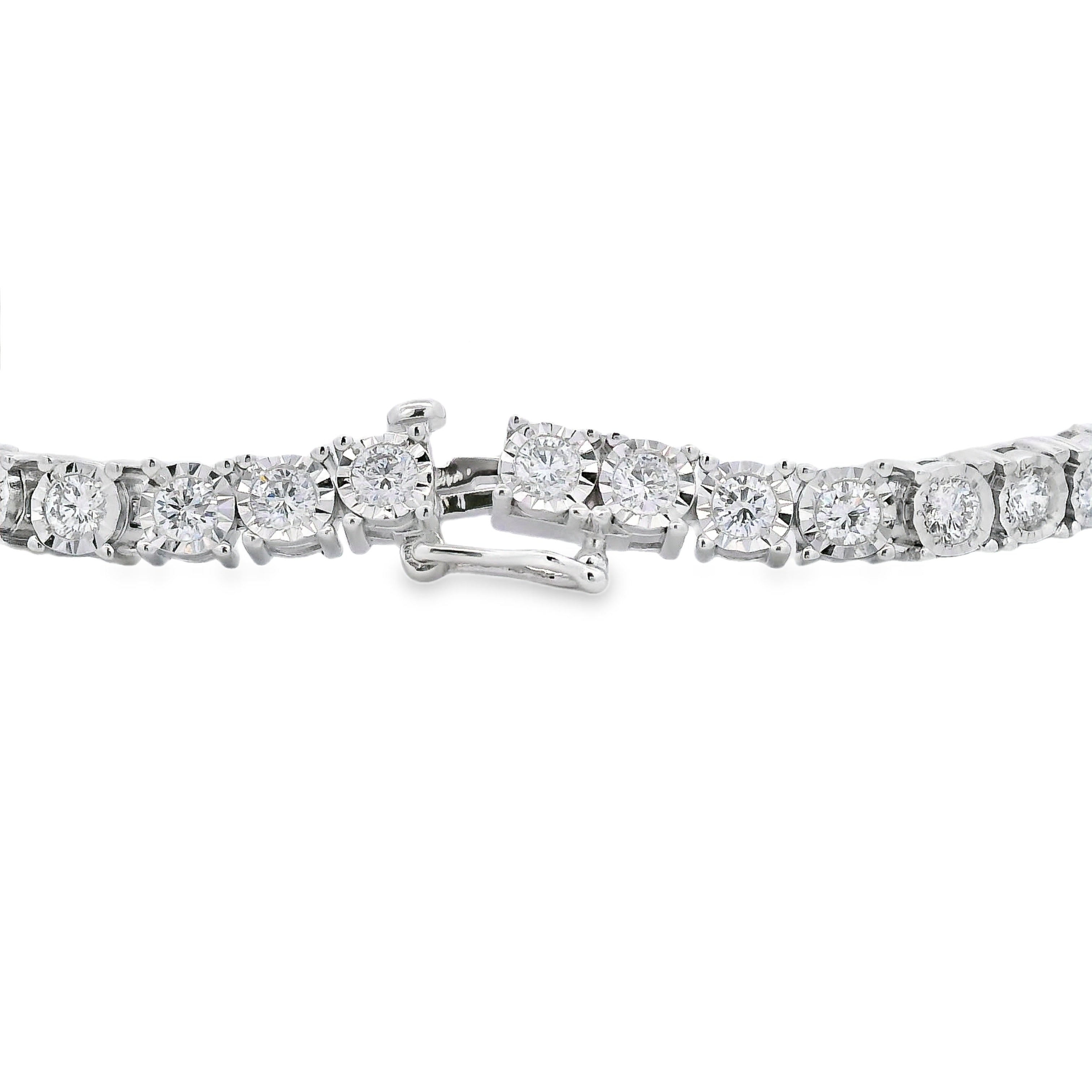 Lab Grown Diamond Tennis Bracelet Sterling Silver on sale at MyriadMart