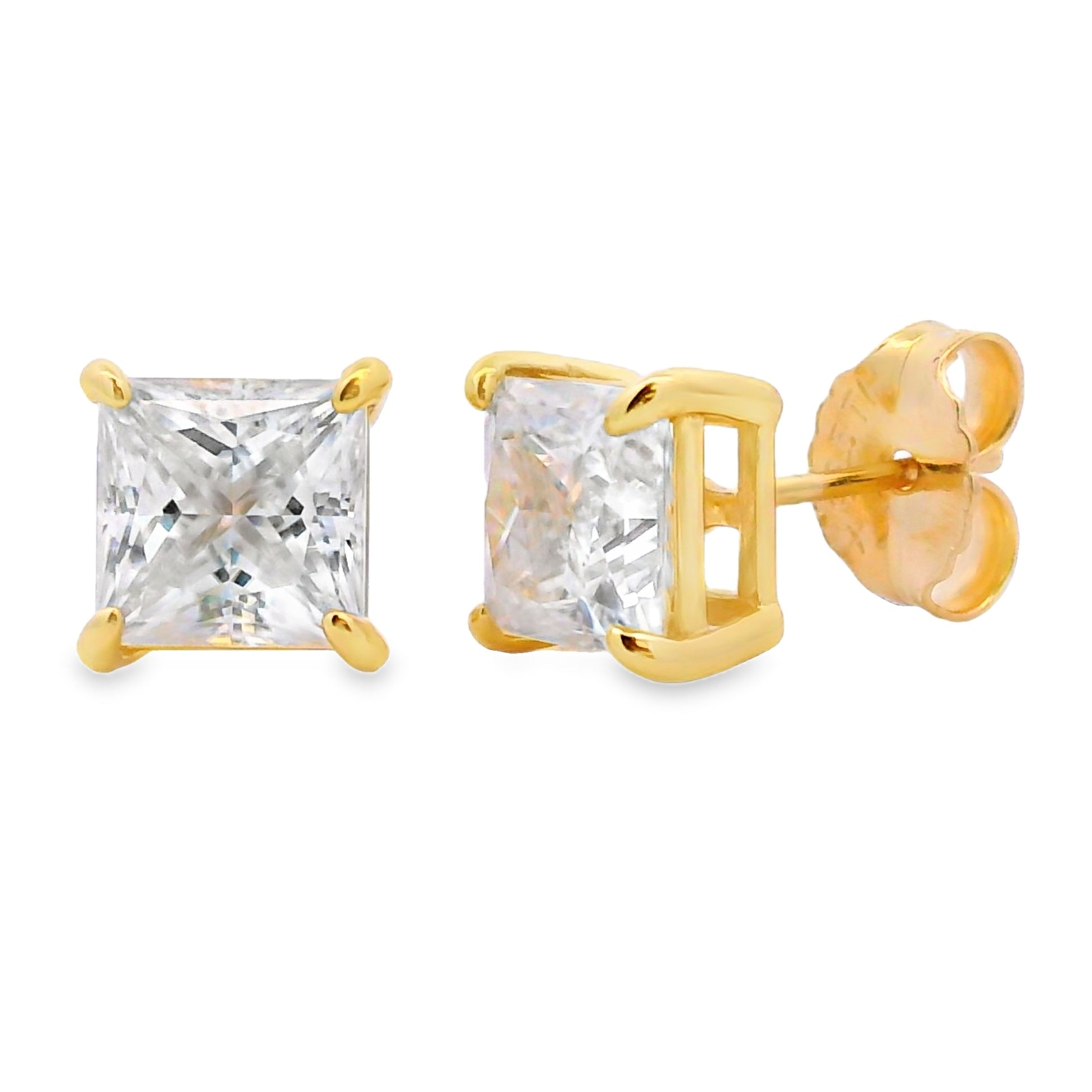 Natural 4.20ct Moissanite Stud Earrings Sterling Silver on sale at MyriadMart