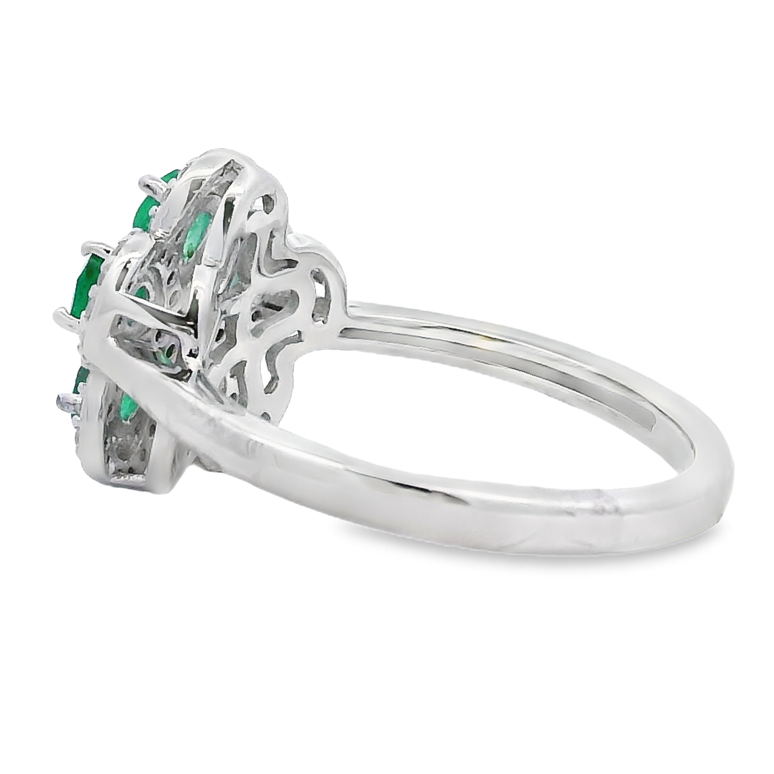 1.01ct Emerald Zircon Ring Sterling Silver on sale at MyriadMart