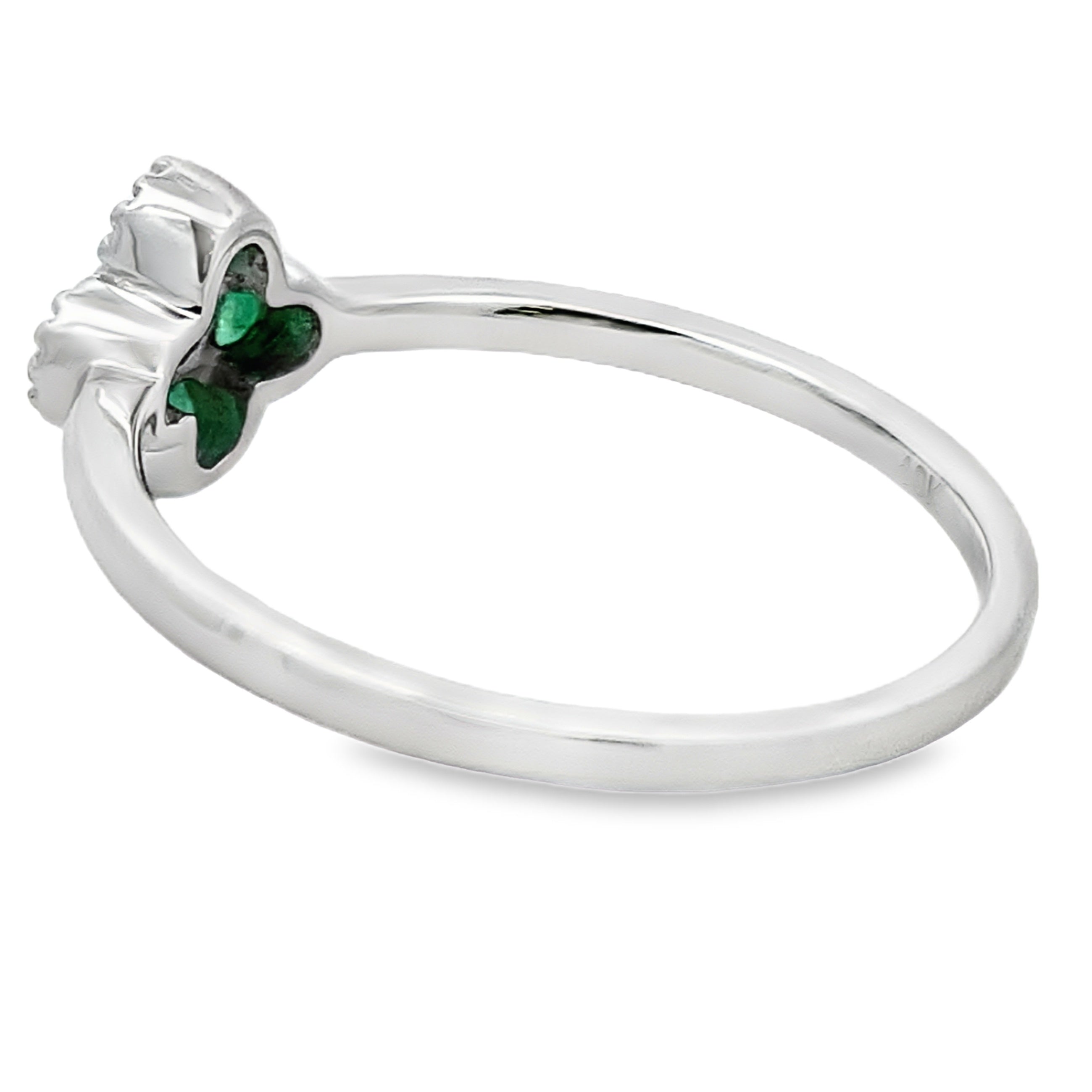 .15ct Emerald Diamond Ring 10KT White Gold on sale at MyriadMart