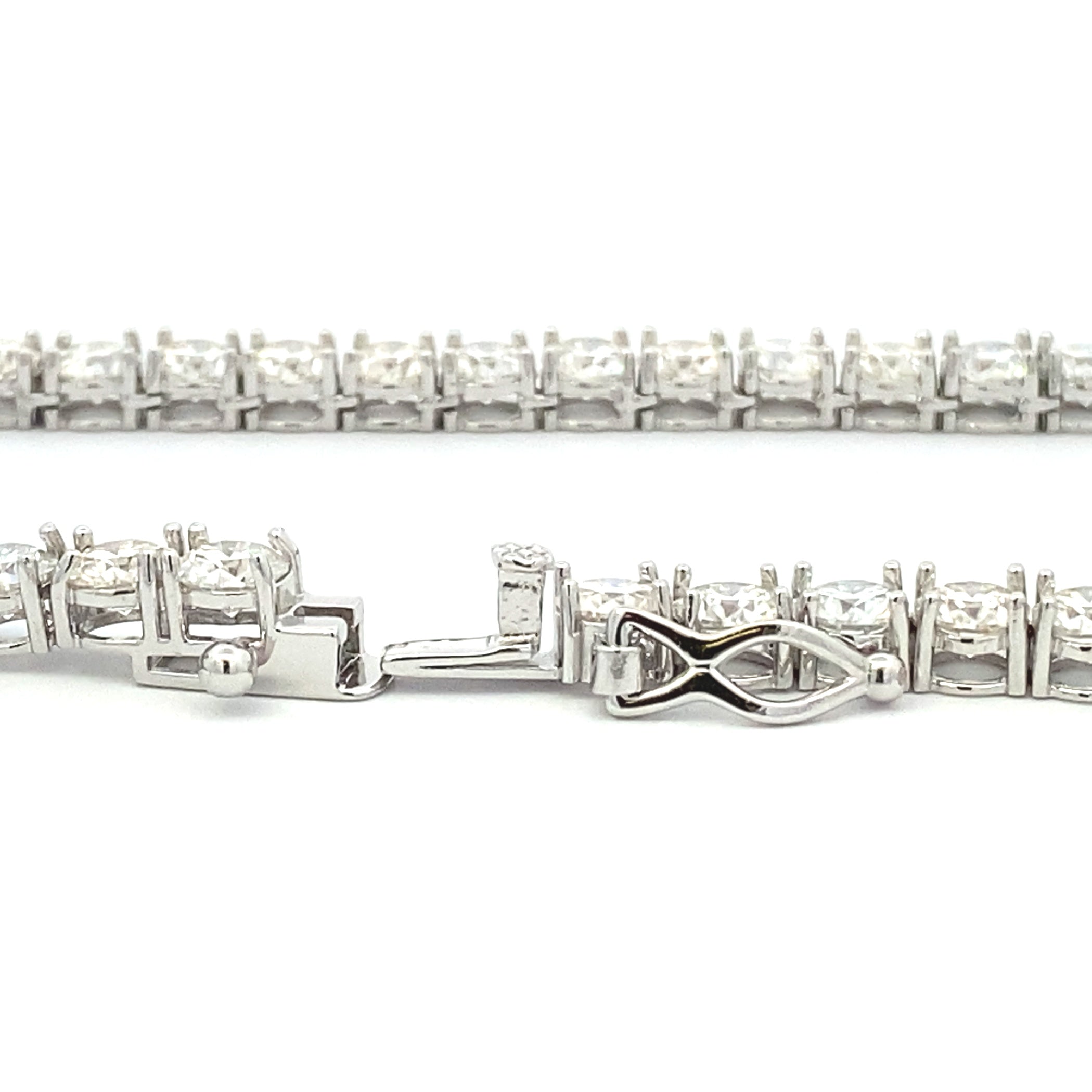 45.00ct Moissanite Tennis Necklace Sterling Silver on sale at MyriadMart