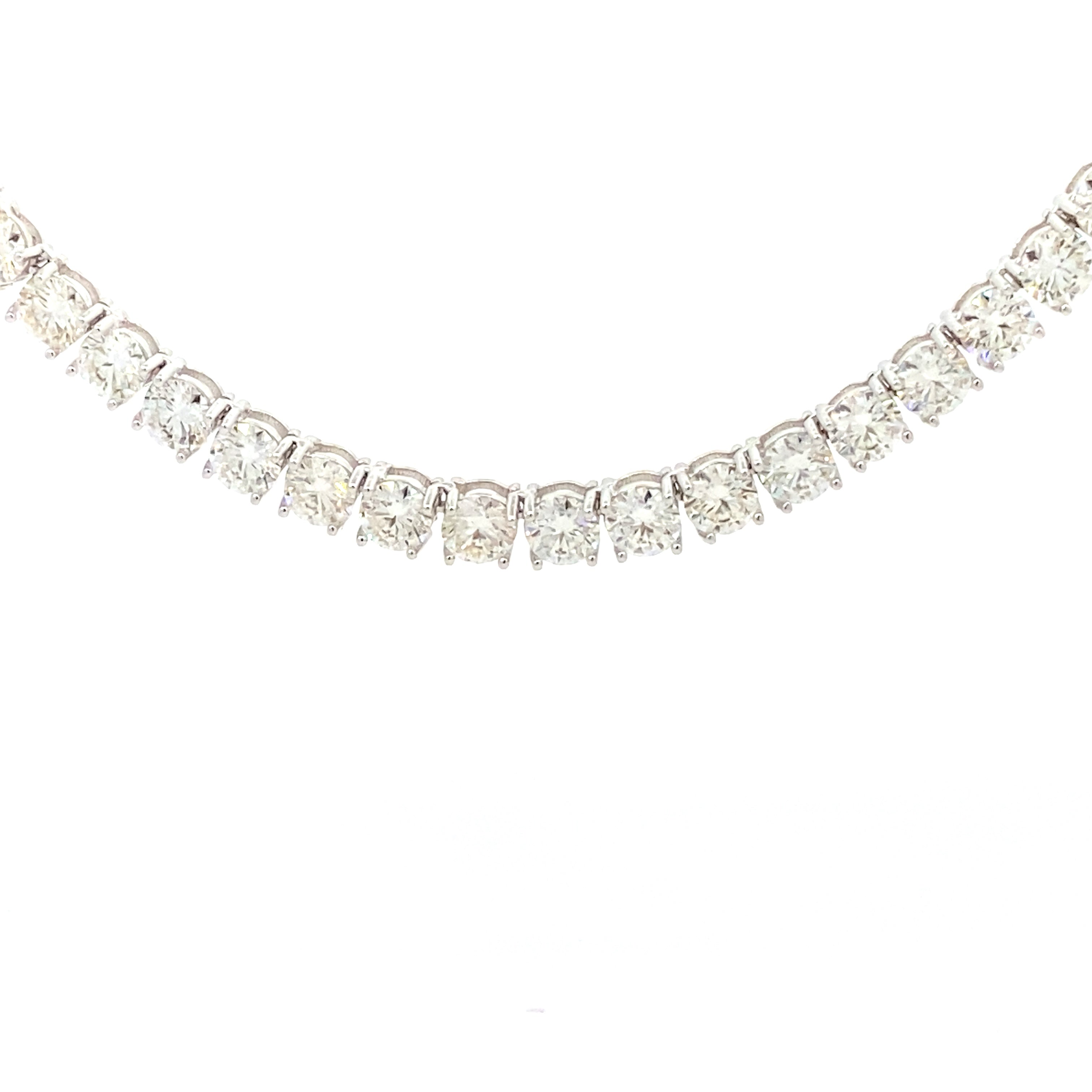45.00ct Moissanite Tennis Necklace Sterling Silver on sale at MyriadMart