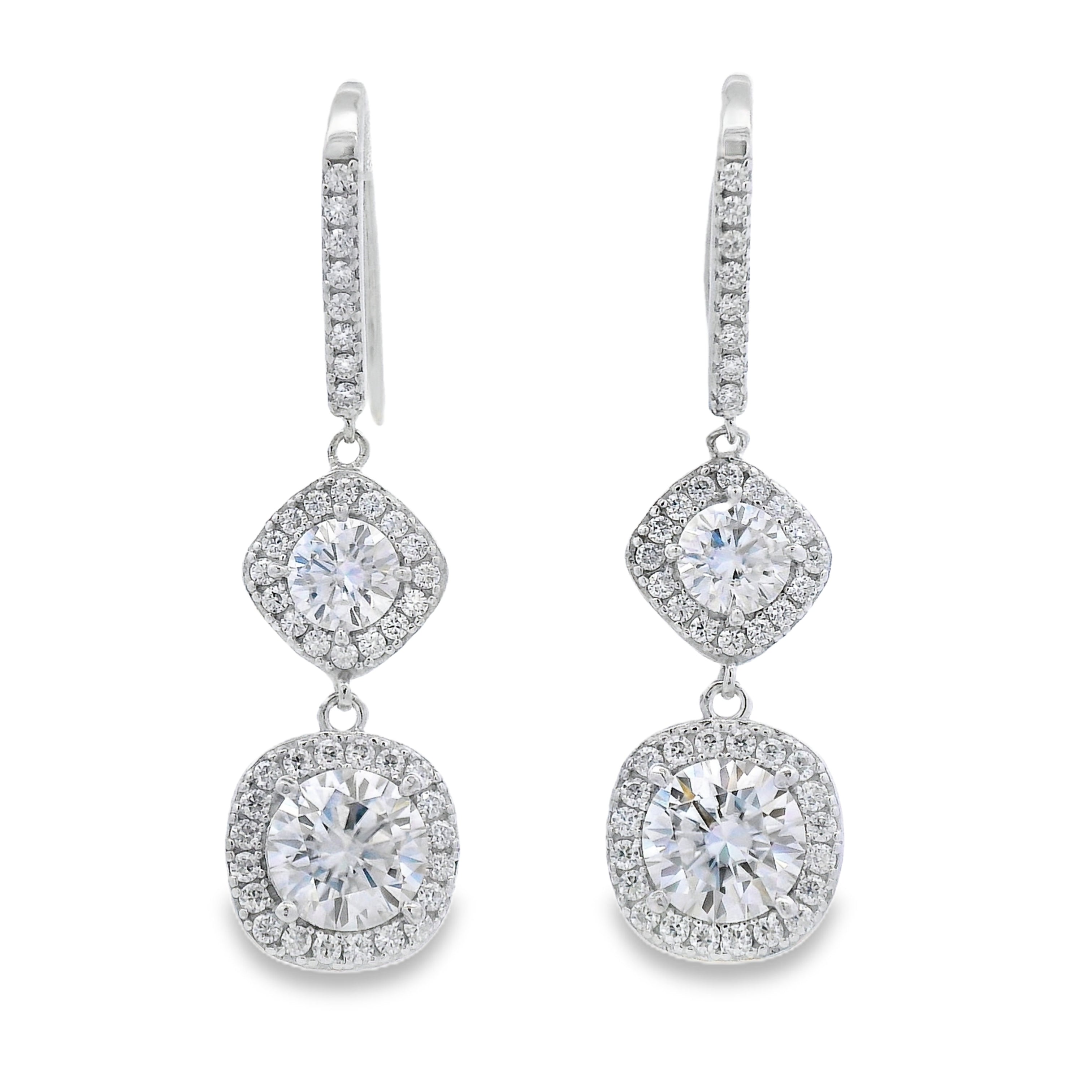 8.51ct Moissanite Dangle Earrings Sterling Silver on sale at MyriadMart