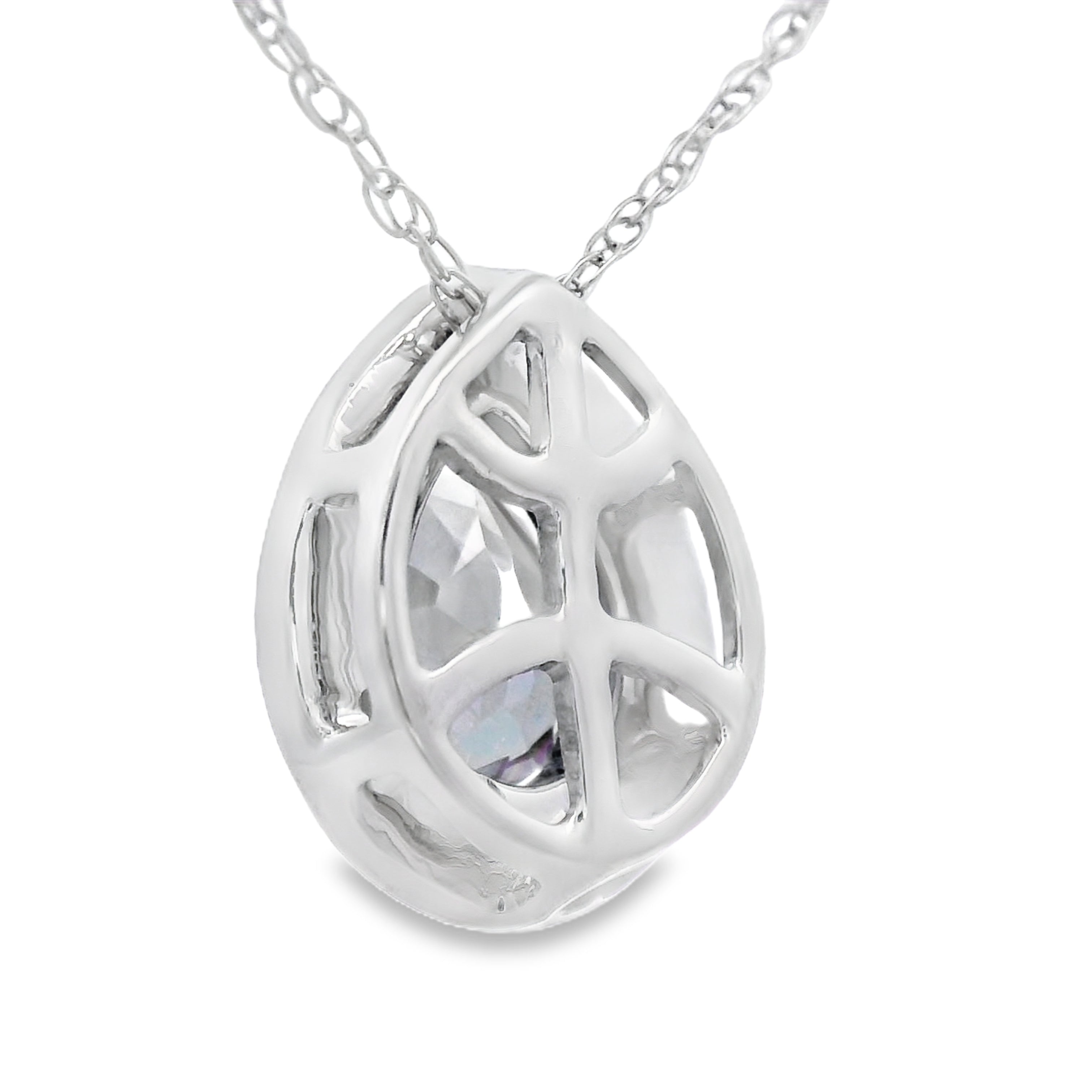 Mystic Fire Topaz Fashion Pendants 10KT White Gold on sale at MyriadMart