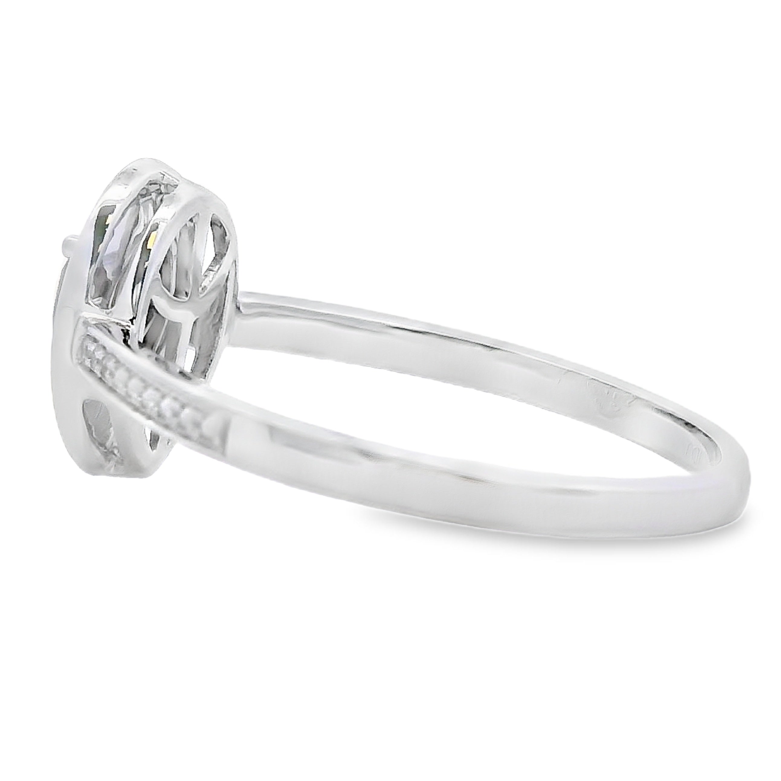 .46ct Quartz Diamond Ring 10KT White Gold on sale at MyriadMart