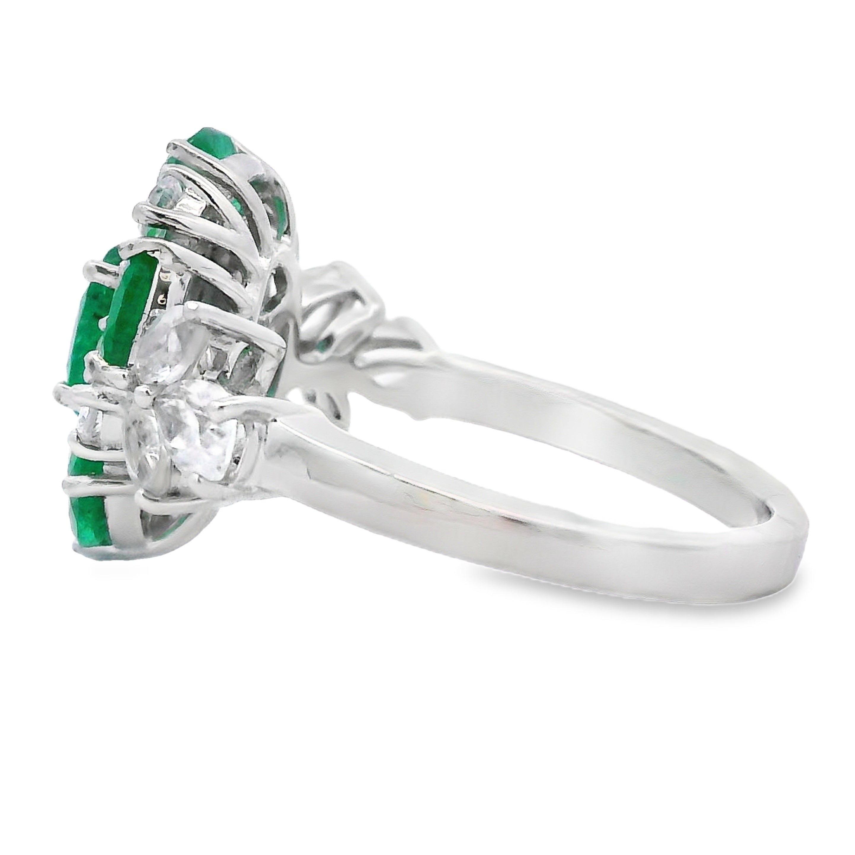 2.98ct Emerald Zircon Ring Sterling Silver on sale at MyriadMart