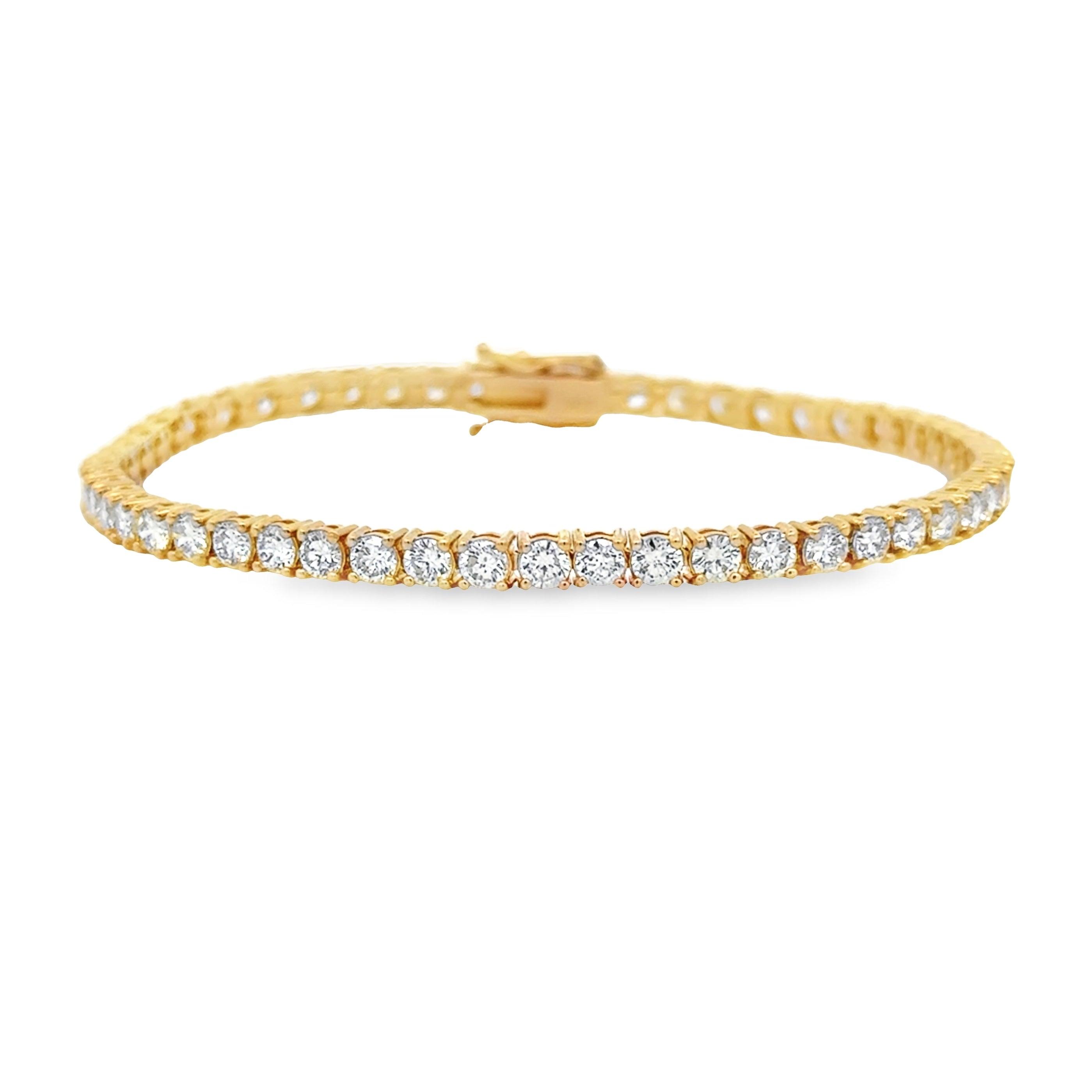 5.50ct Diamond Tennis Bracelet 18KT Yellow Gold on sale at MyriadMart