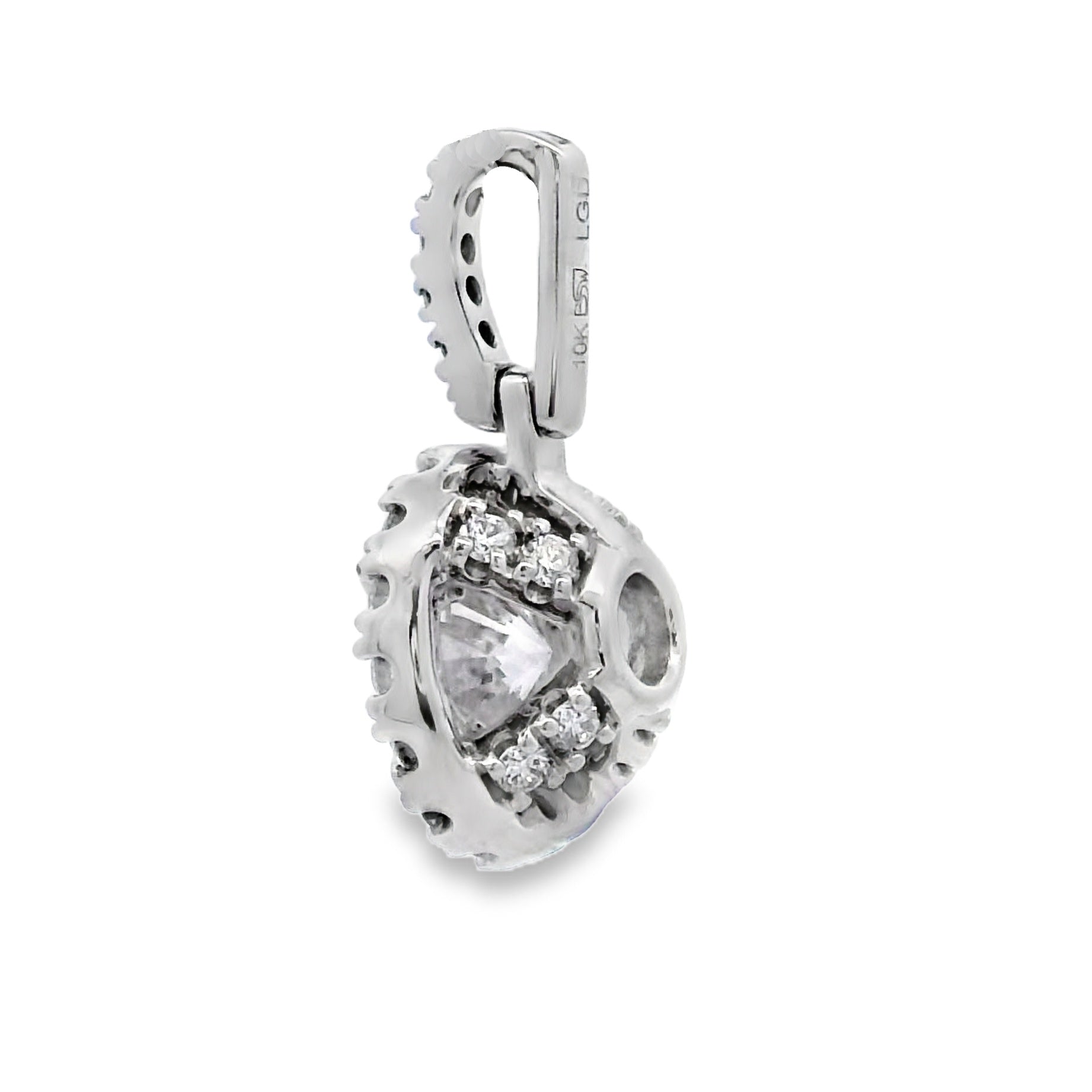 Lab Grown Diamond Fashion Pendants 10KT White Gold on sale at MyriadMart
