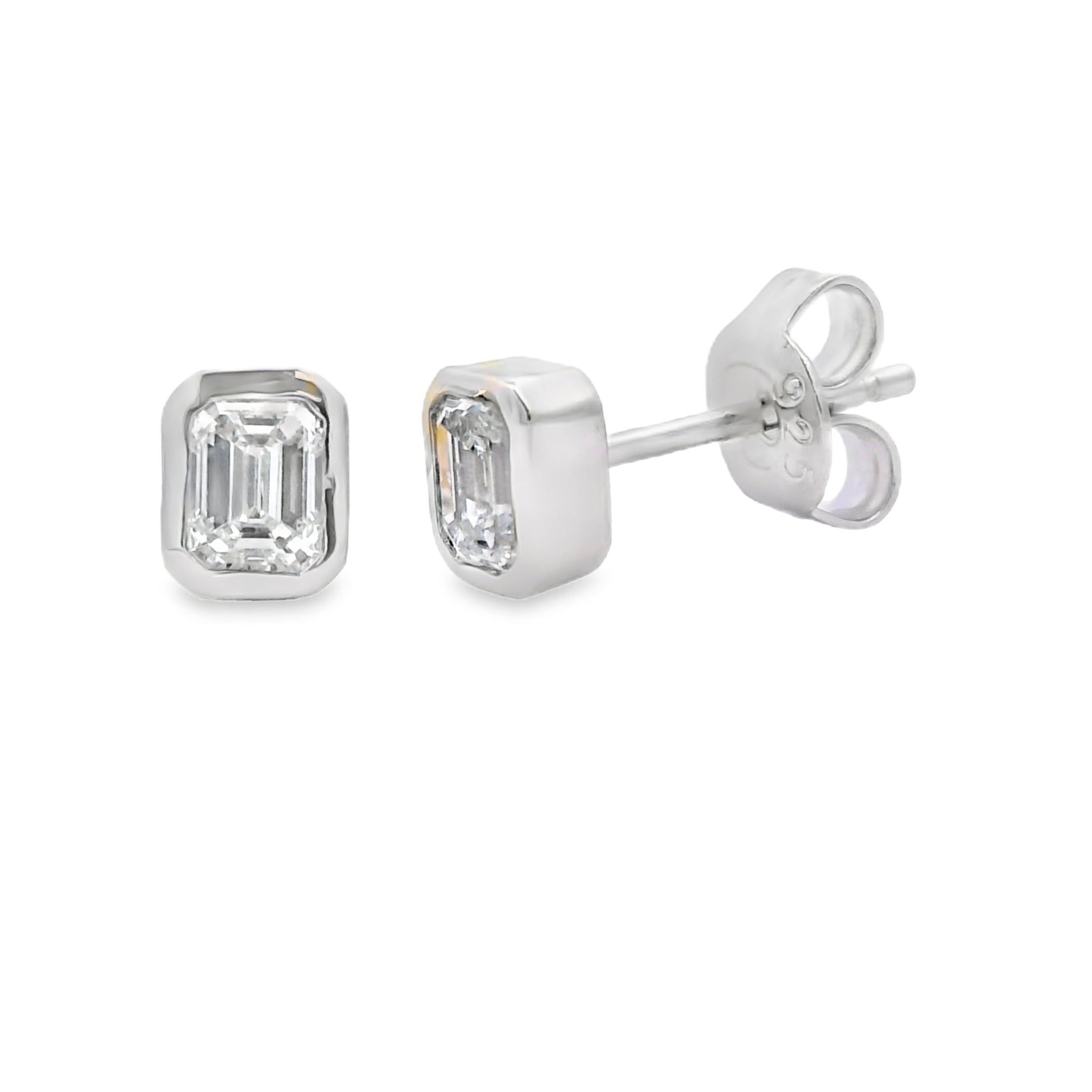 .50ct Lab Grown Diamond Stud Earrings Sterling Silver on sale at MyriadMart