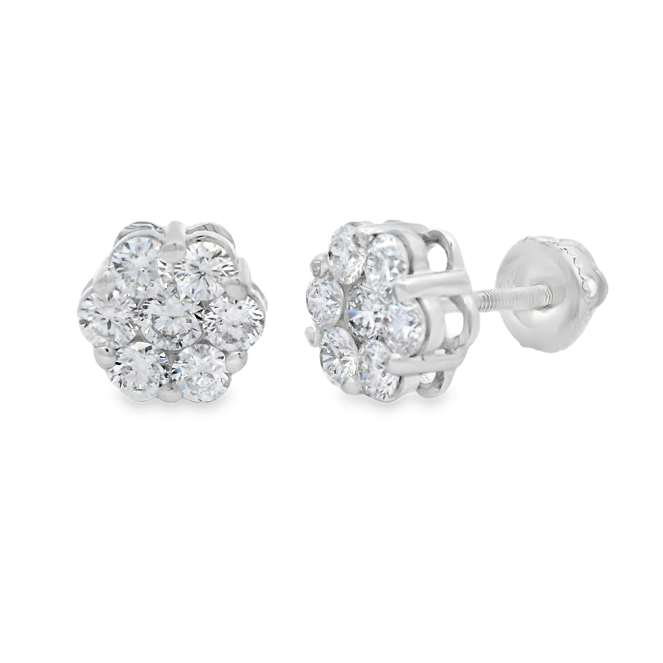 1.39ct Lab Grown Diamond Earrings Sterling Silver on sale at MyriadMart