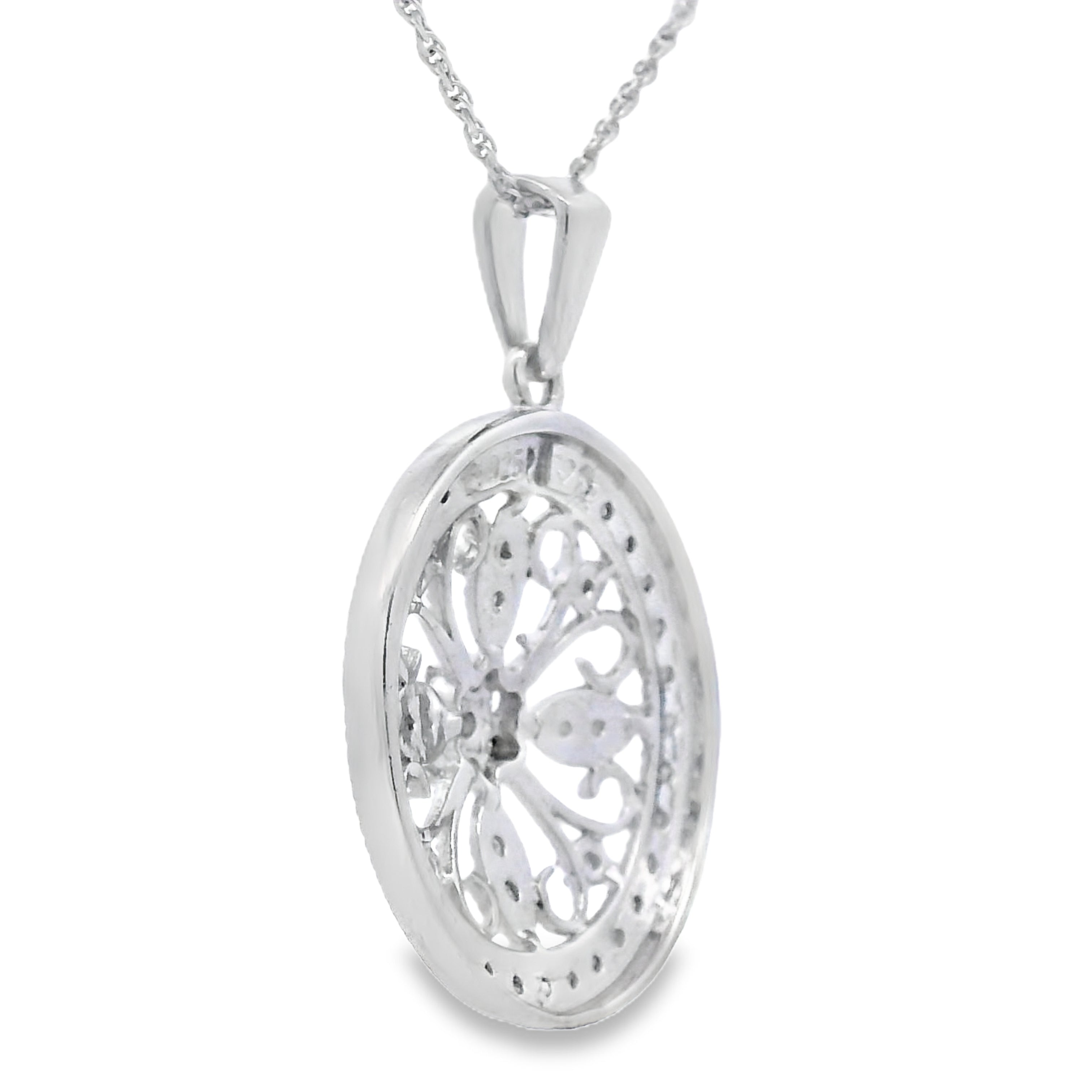 Natural .25ct Diamond Fashion Pendants Sterling Silver on sale at MyriadMart