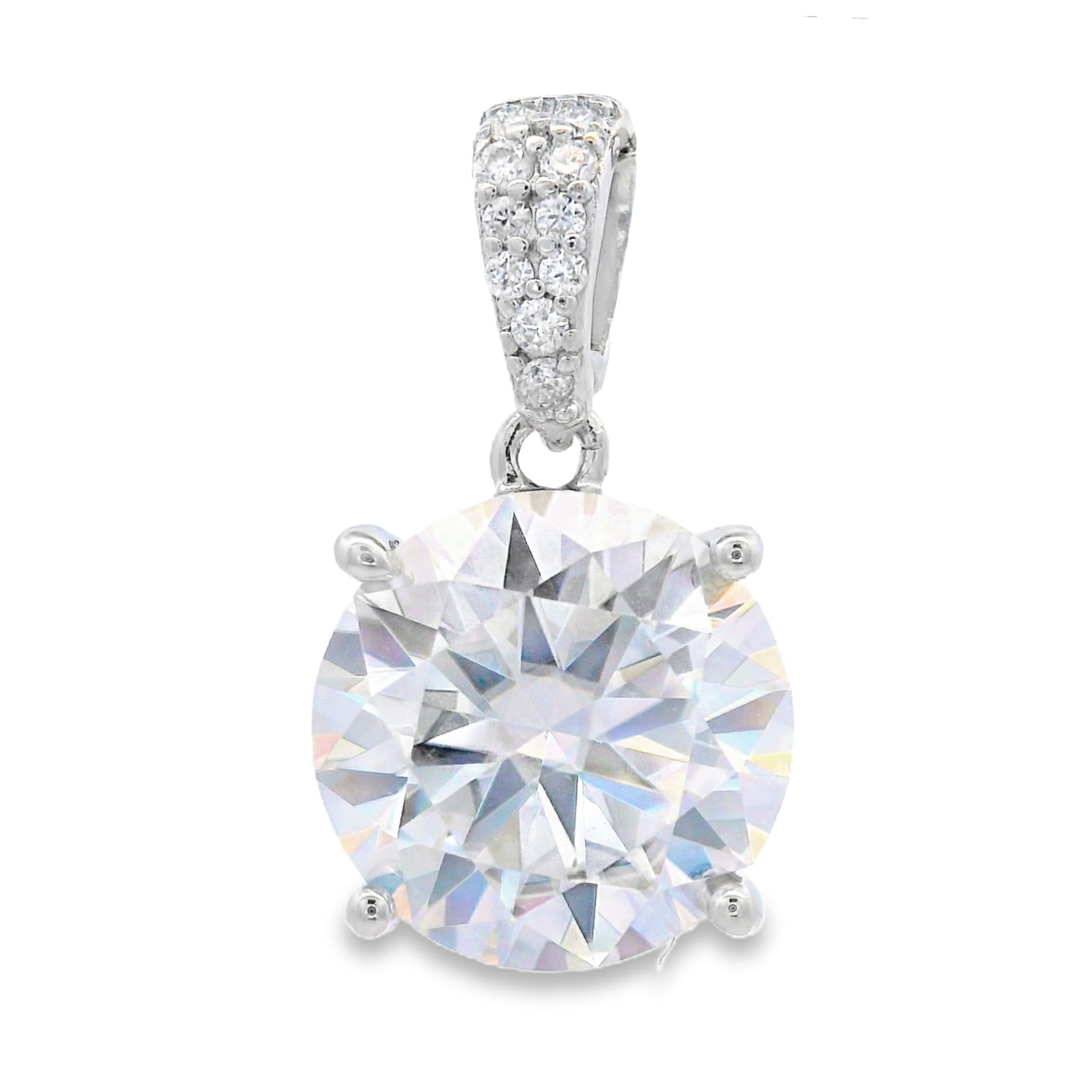 4.00ct Moissanite Pendant Sterling Silver on sale at MyriadMart