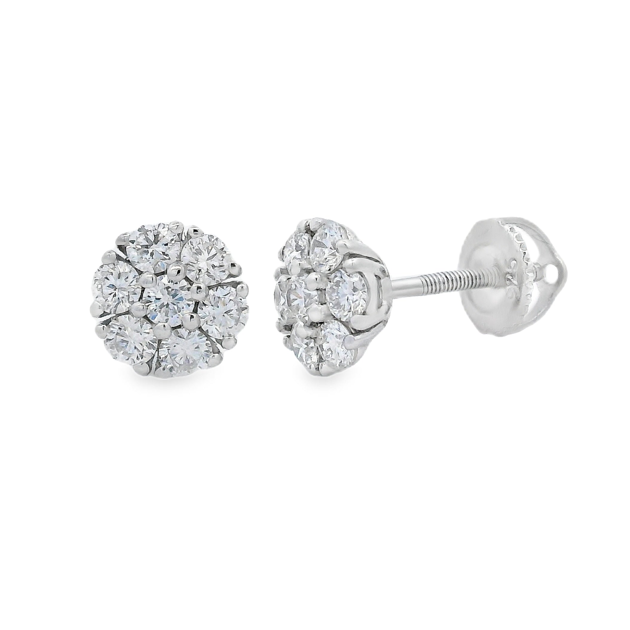 .95ct Lab Grown Diamond Earrings Sterling Silver on sale at MyriadMart