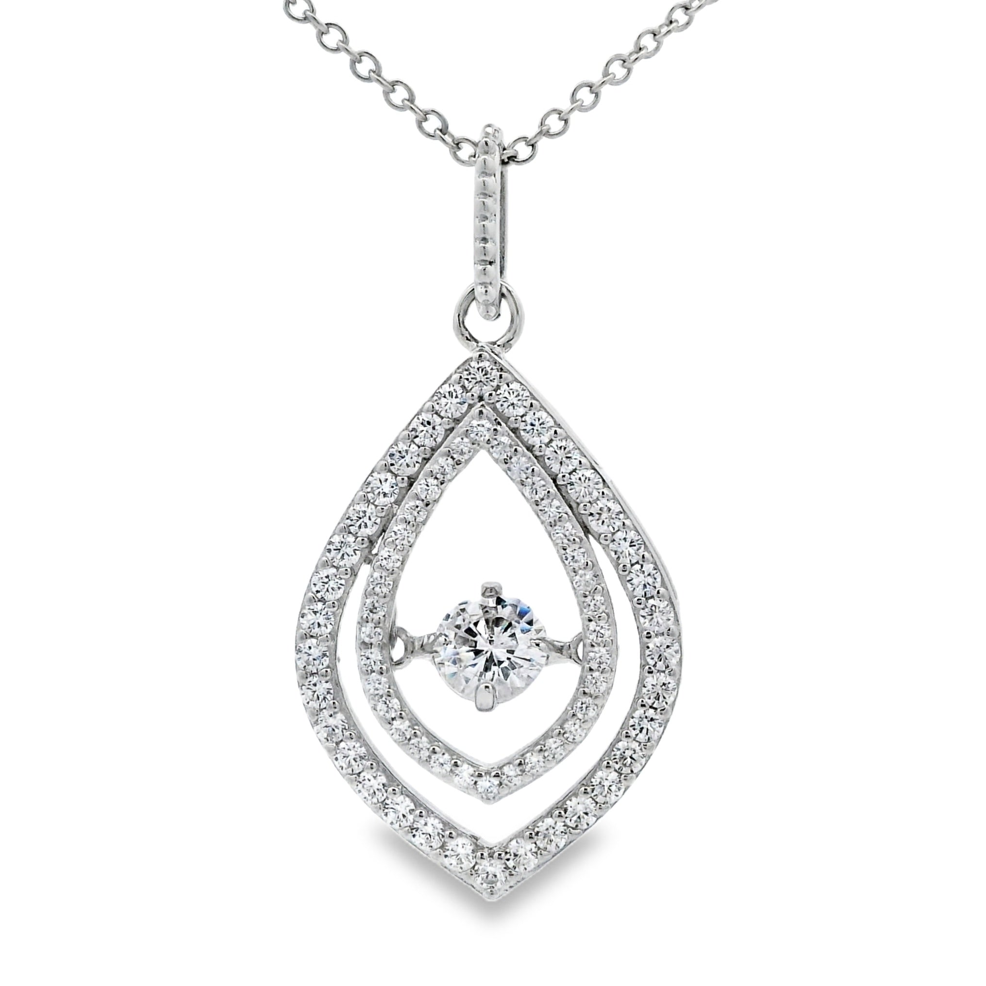 Cubic Zirconia Fashion Pendants Sterling Silver on sale at MyriadMart