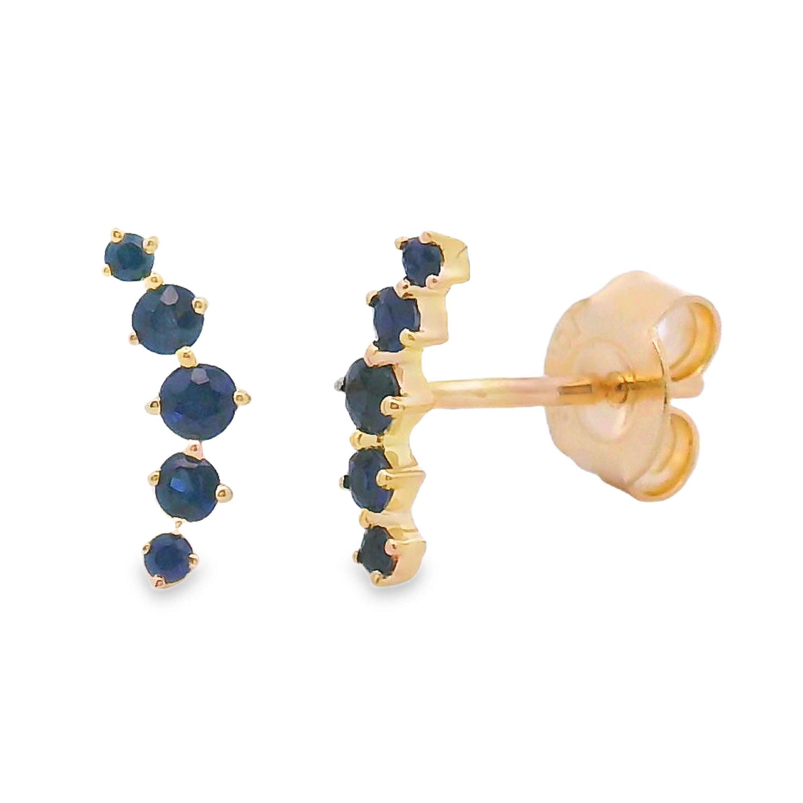 .24ct Sapphire Earrings 14KT Yellow Gold on sale at MyriadMart