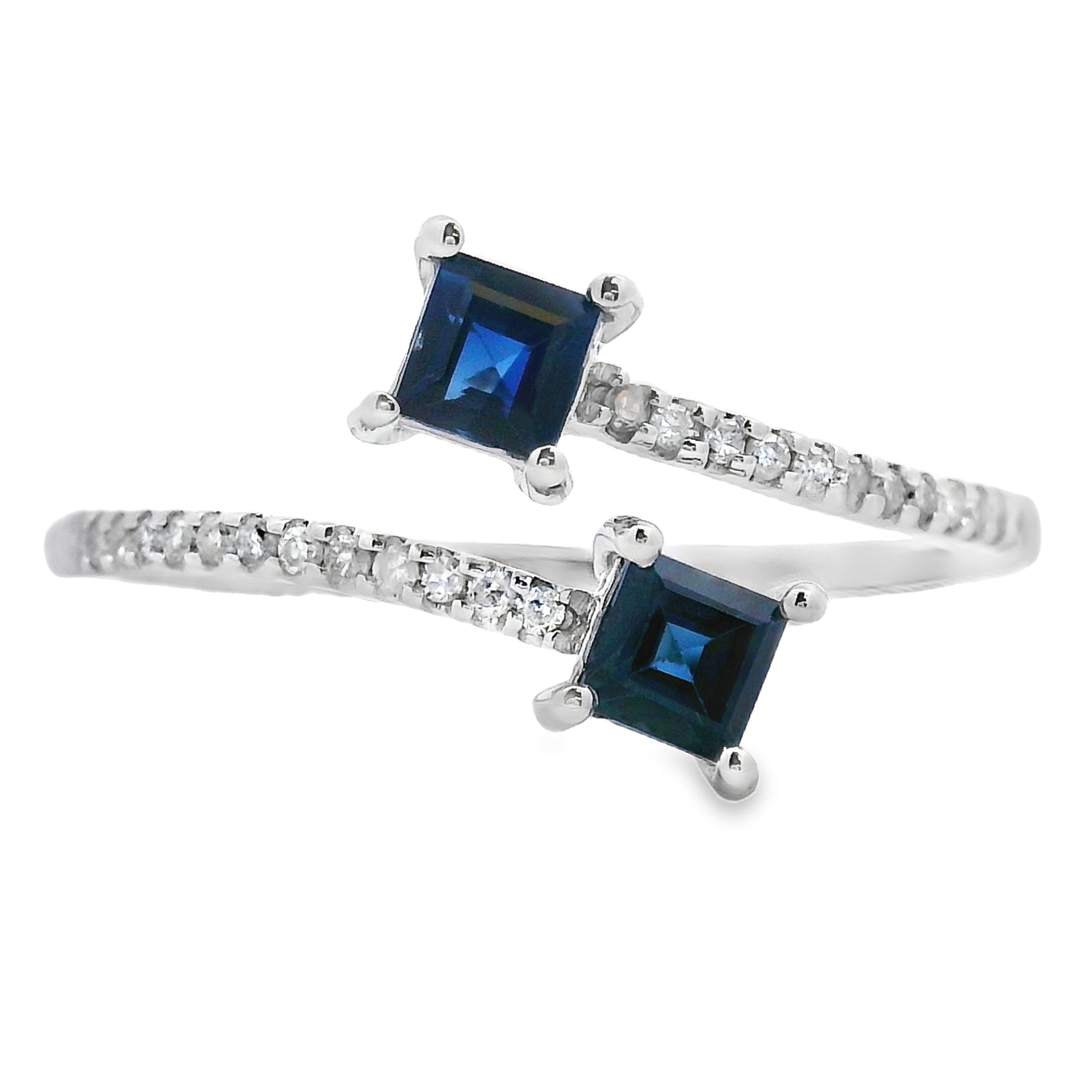.61ct Sapphire Diamond Ring 14KT White Gold on sale at MyriadMart