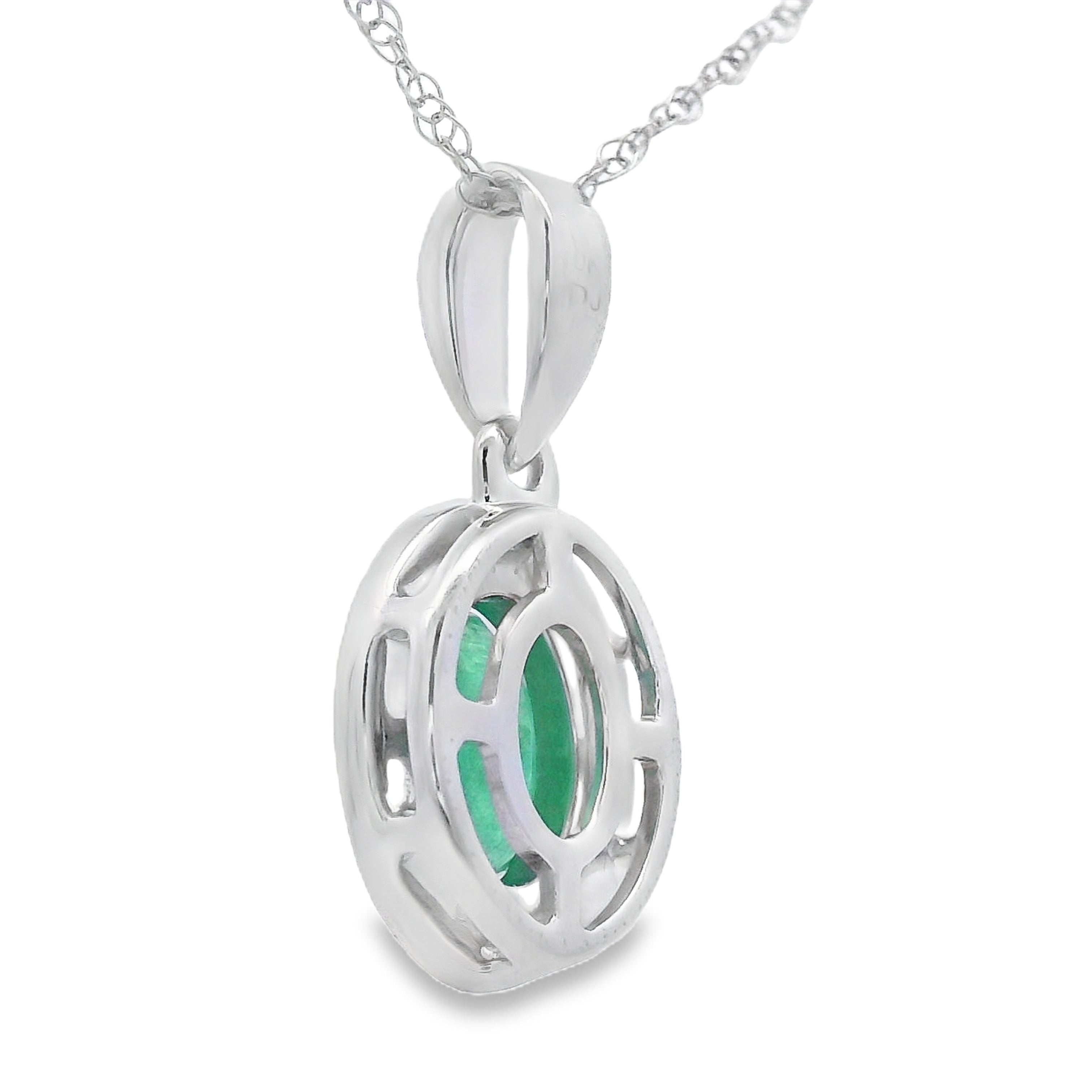 .46ct Emerald Diamond Fashion Pendants 10KT White Gold on sale at MyriadMart