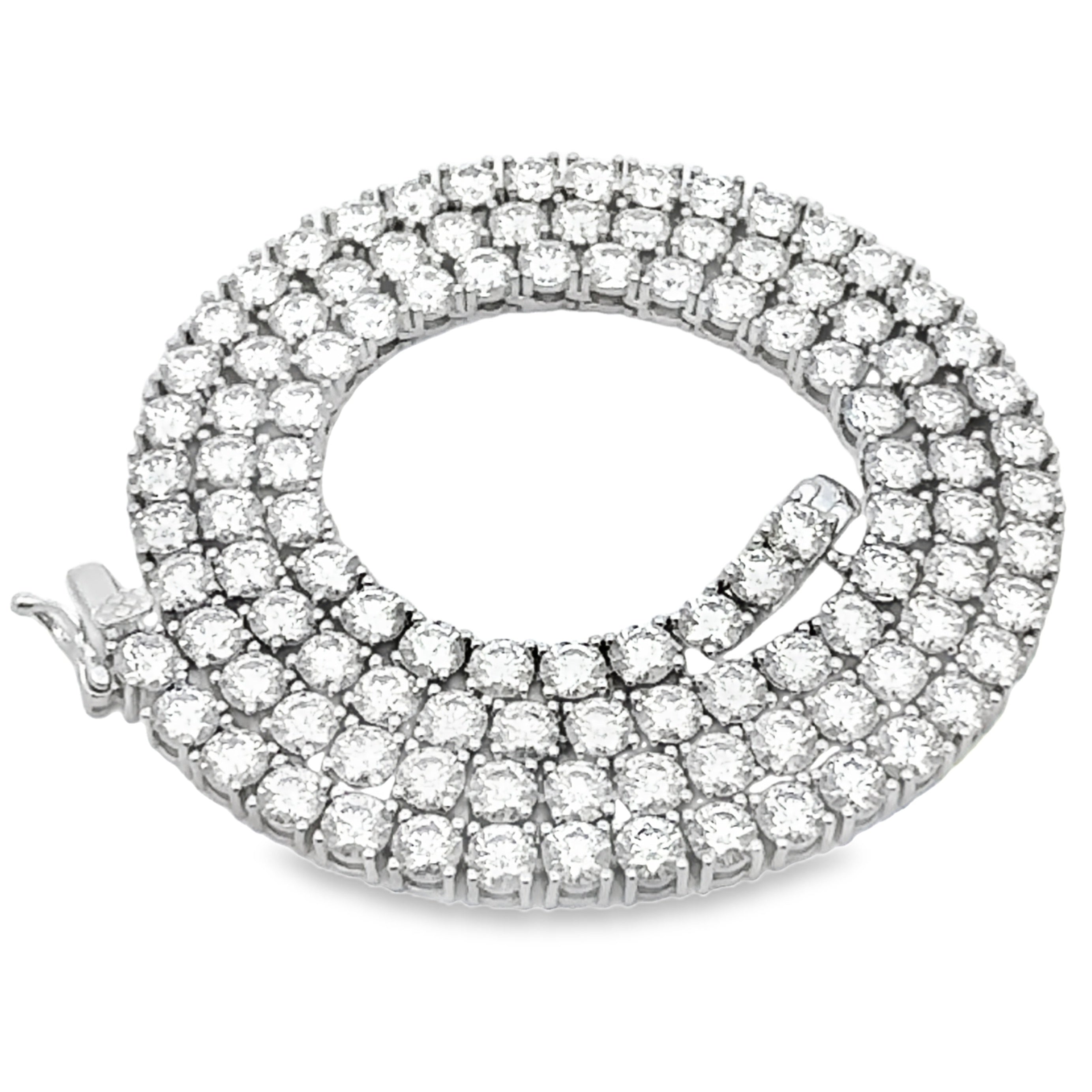 39.98ct Moissanite Tennis Necklace Sterling Silver on sale at MyriadMart