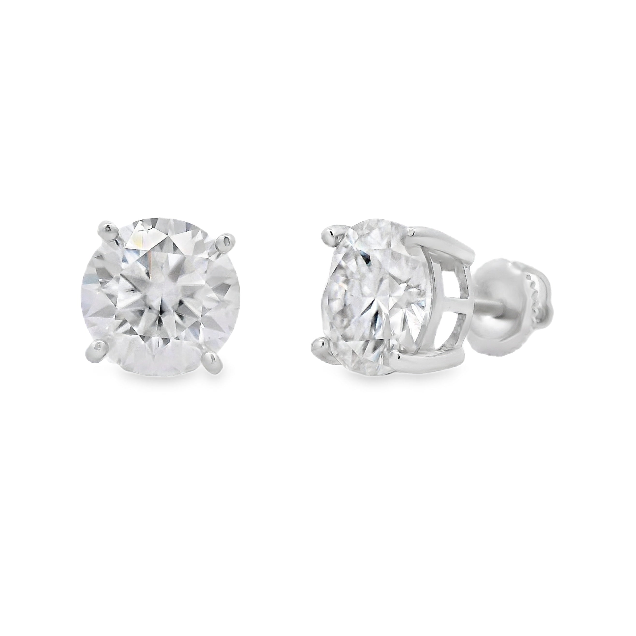 6.00ct Moissanite Stud Earrings Sterling Silver on sale at MyriadMart