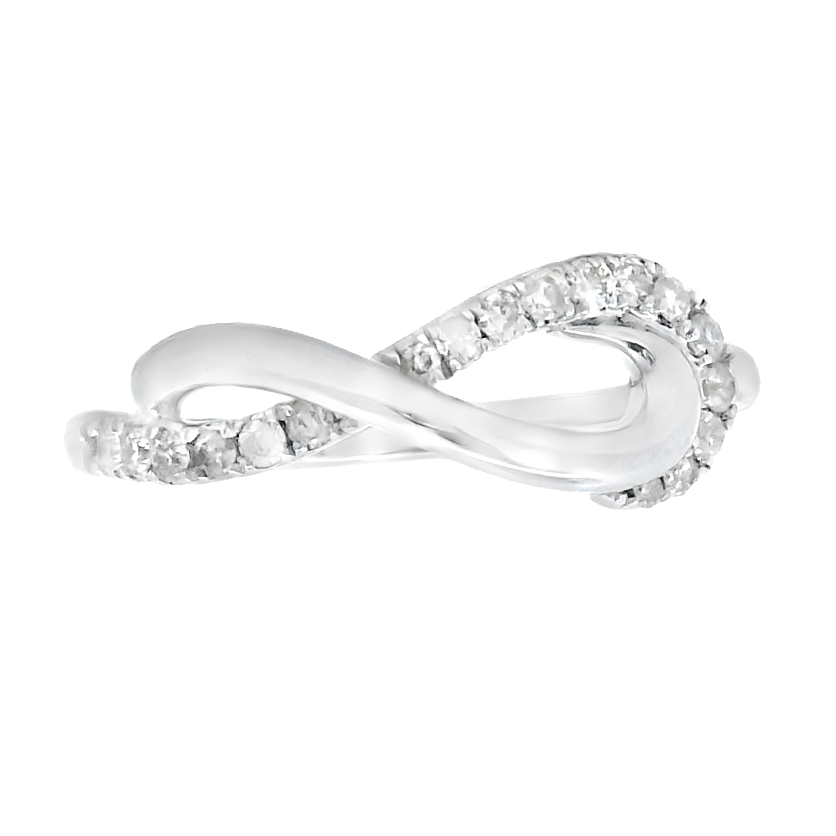 Natural .21ct Diamond Ring Sterling Silver on sale at MyriadMart
