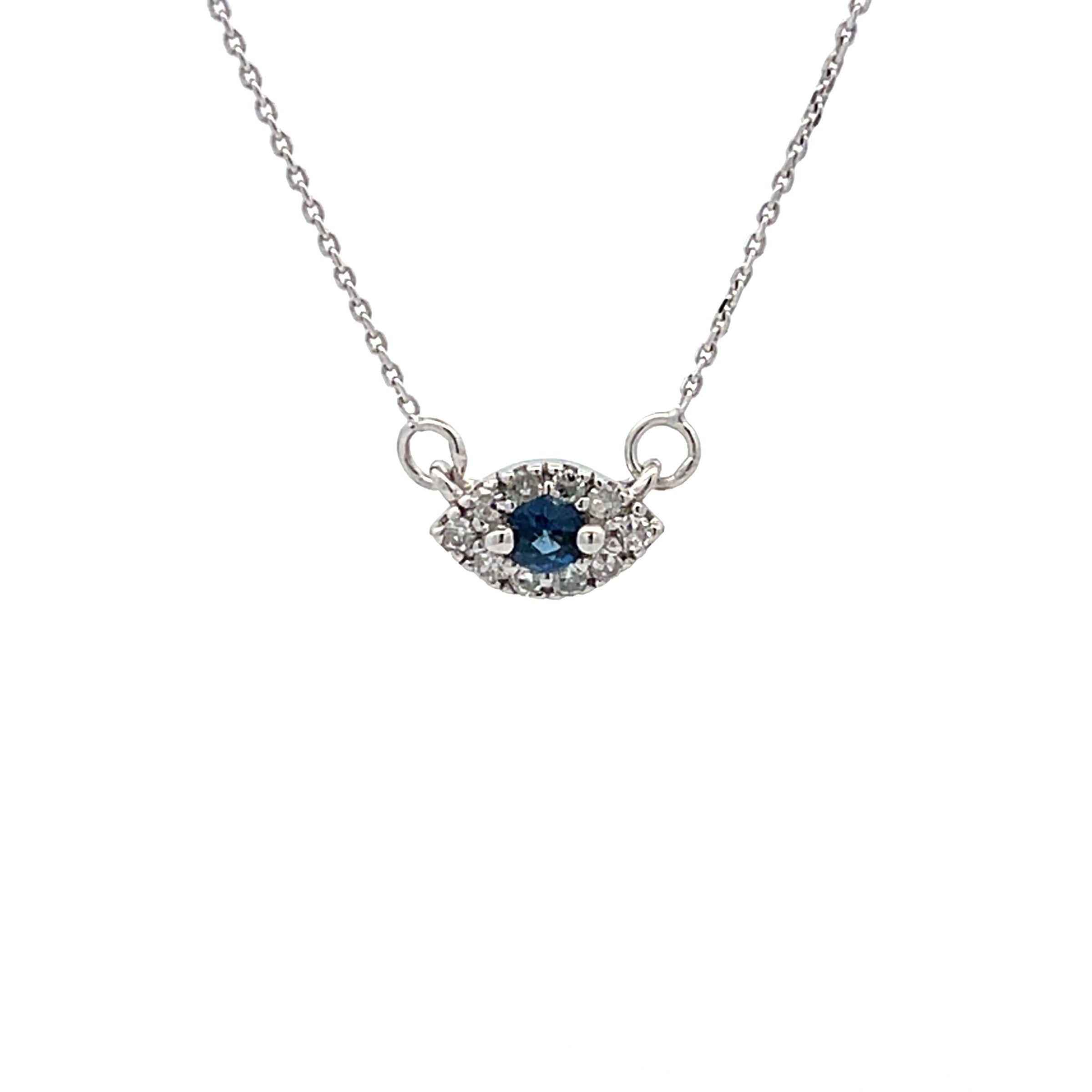 .14ct Sapphire Diamond Fashion Pendants 14KT White Gold on sale at MyriadMart