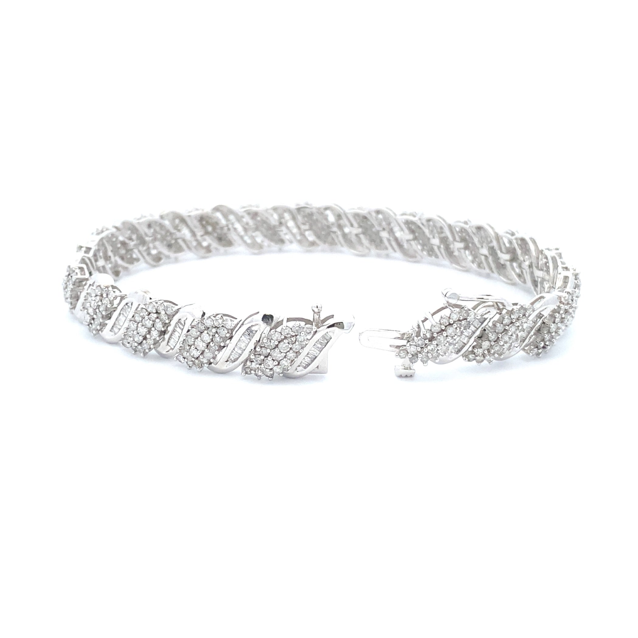 5.00ct Diamond Tennis Bracelet 10KT White Gold on sale at MyriadMart
