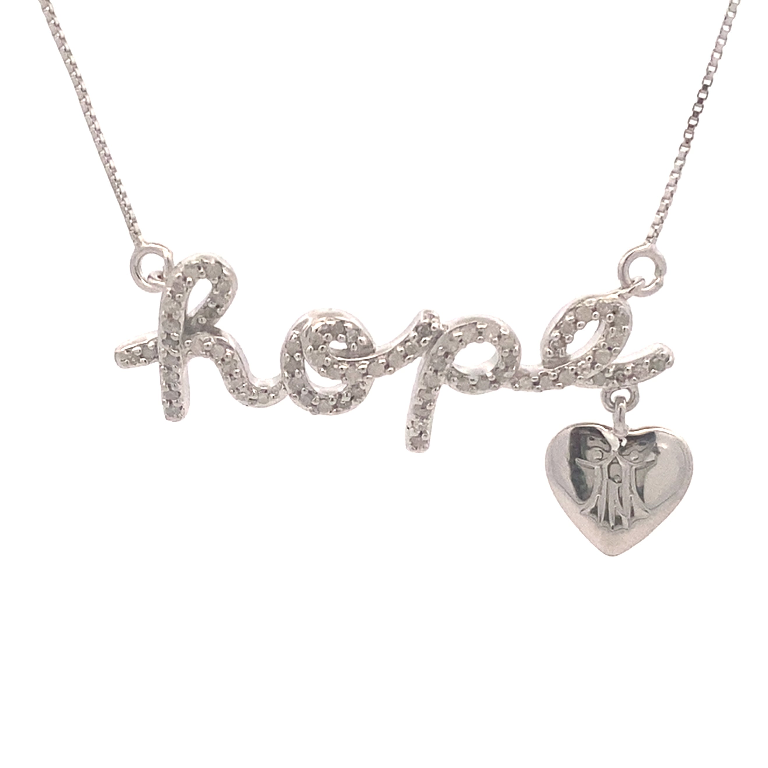 .30ct Diamond Heart Love Pendant Sterling Silver on sale at MyriadMart