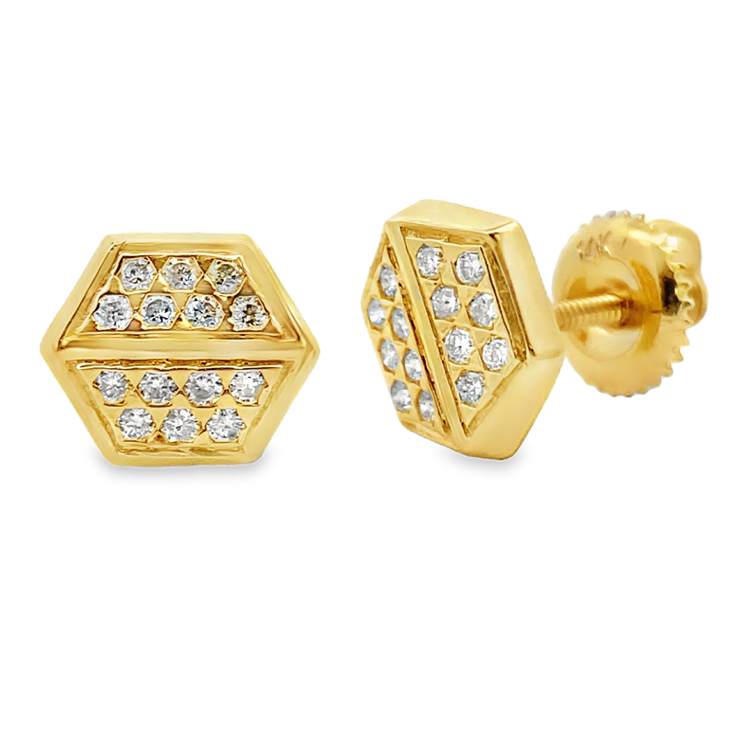 .26ct Diamond Earrings 14KT Yellow Gold on sale at MyriadMart