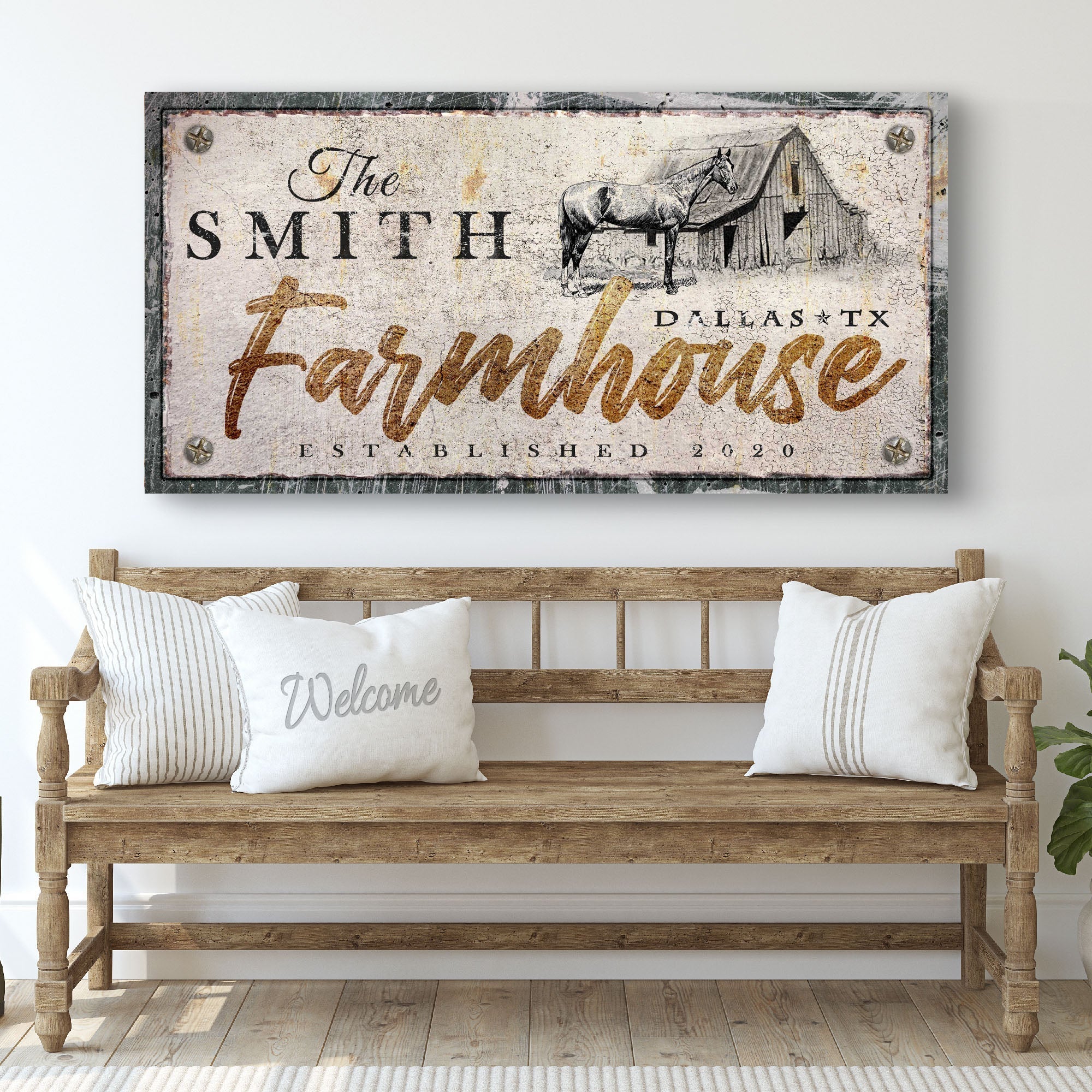 Rustic Horse Farmhouse Sign III on sale at MyriadMart