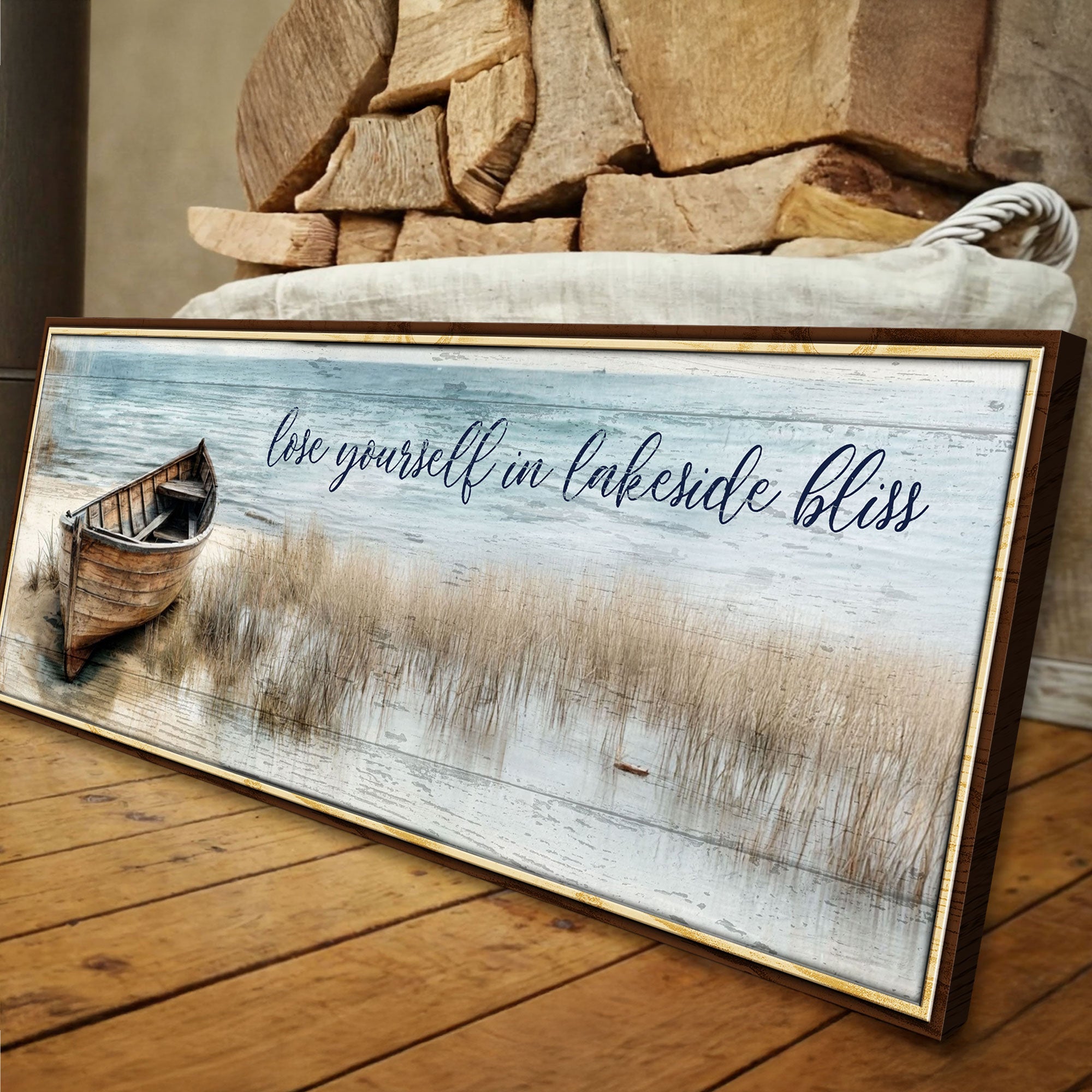 Lose Yourself in Lakeside Bliss Lake House Coastal Sign on sale at MyriadMart